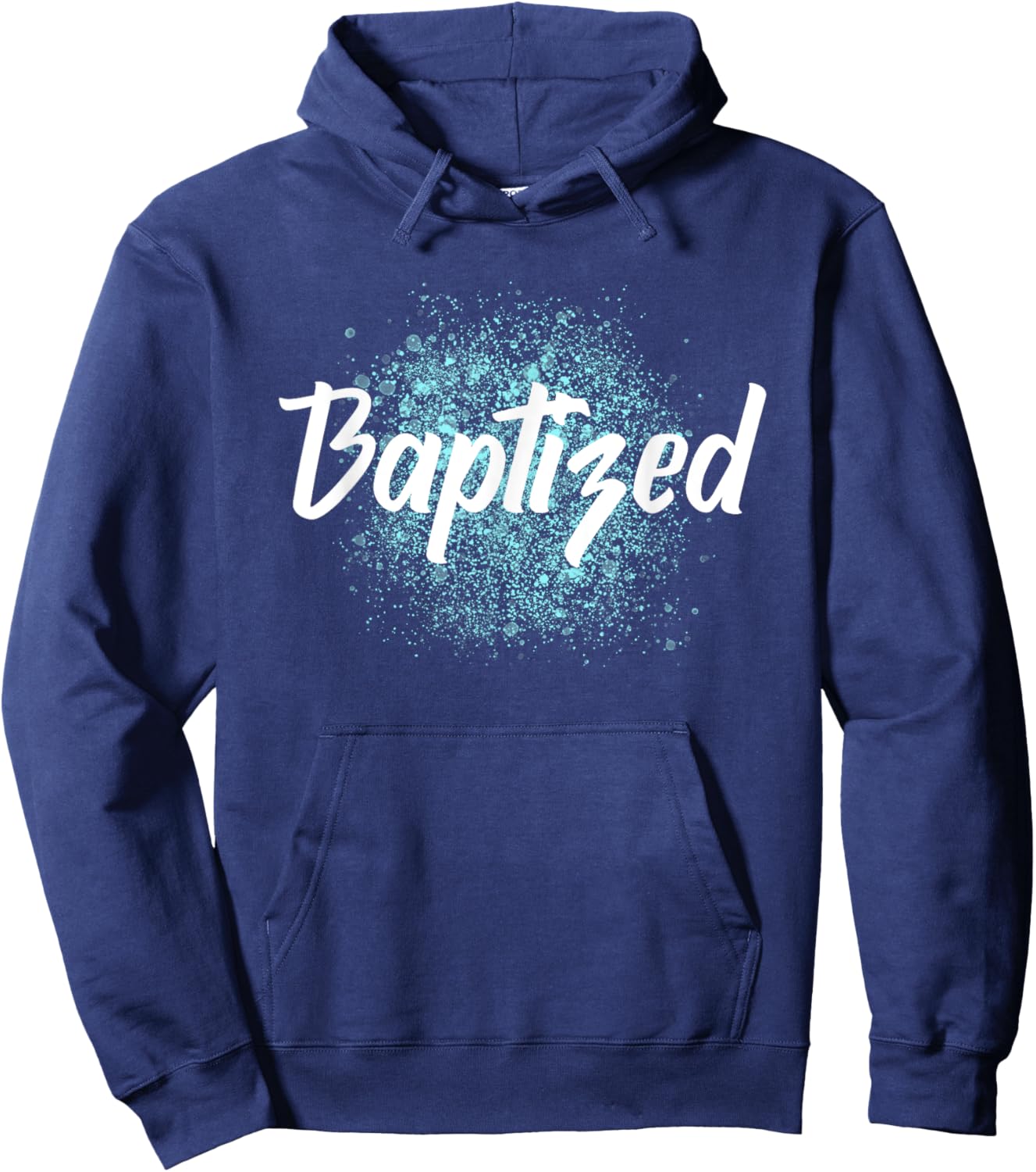 Christian Baptism BAPTIZED minimalist Hoodie - Hoodie | Navy