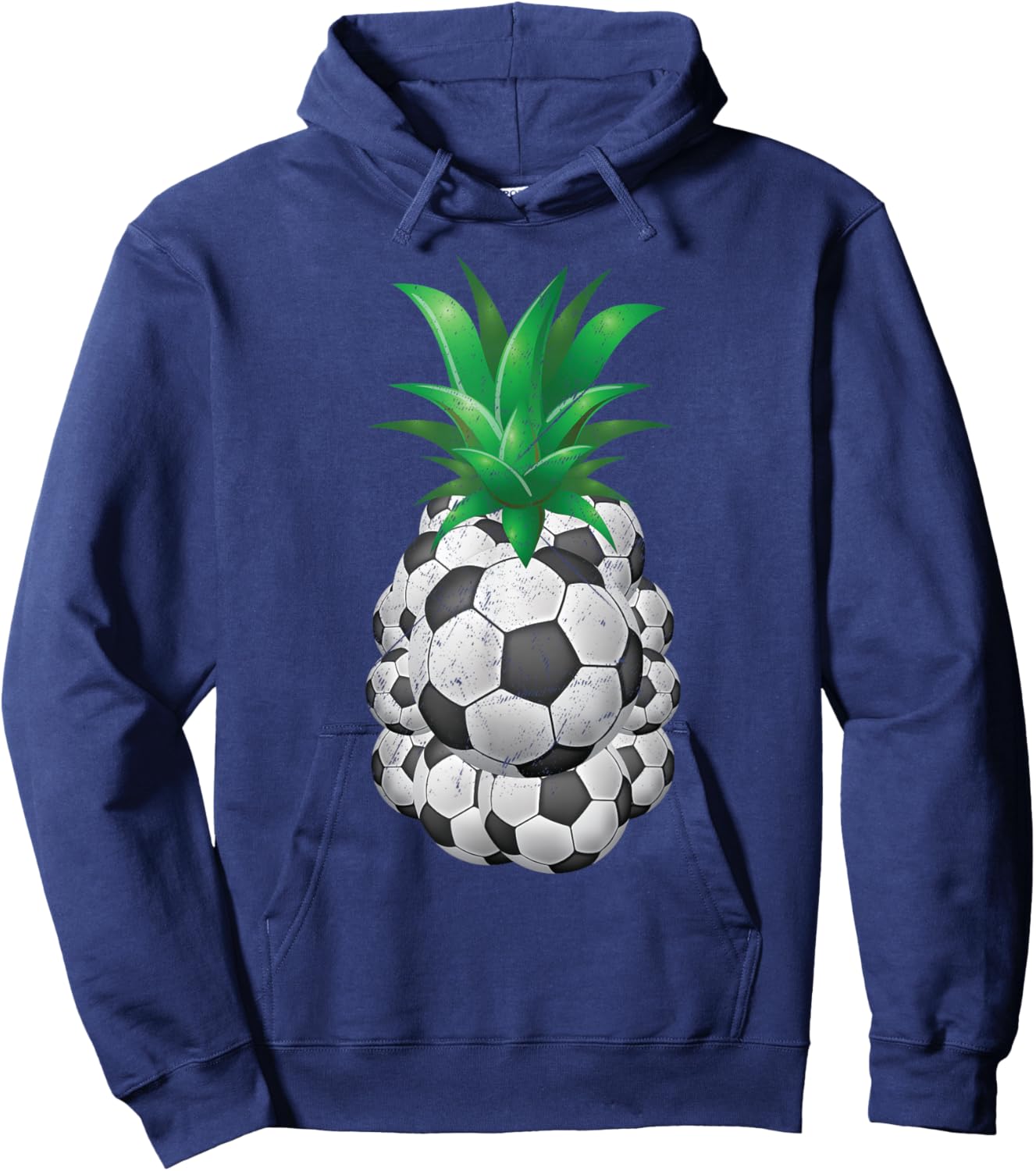 Funny Sarcastic Hawaiian Aloha Beach Pineapple Soccer Women Kids Hoodie - Hoodie | Navy