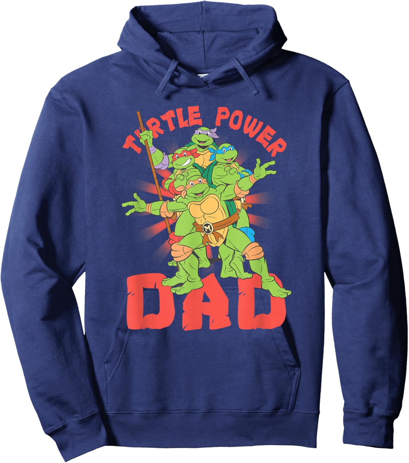 Teenage Mutant Ninja Turtles Dad Turtle Power Poster Hoodie - Hoodie | Navy