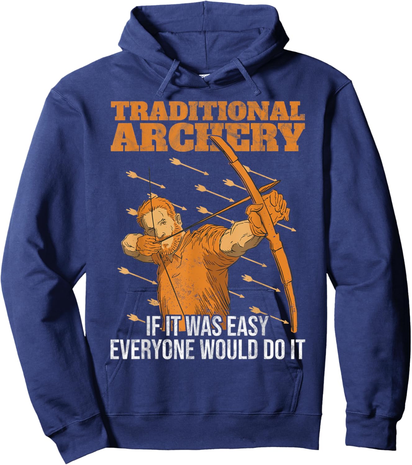 Traditional Archery If It Was Easy Archer Archery Hoodie - Hoodie | Navy