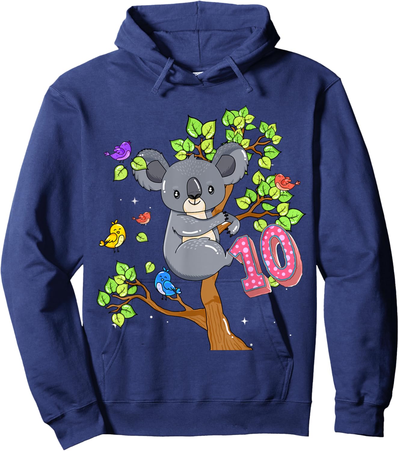 Koala Bear 10th Birthday Girl 10 Year Old Birthday Koalas Bd Hoodie - Hoodie | Navy