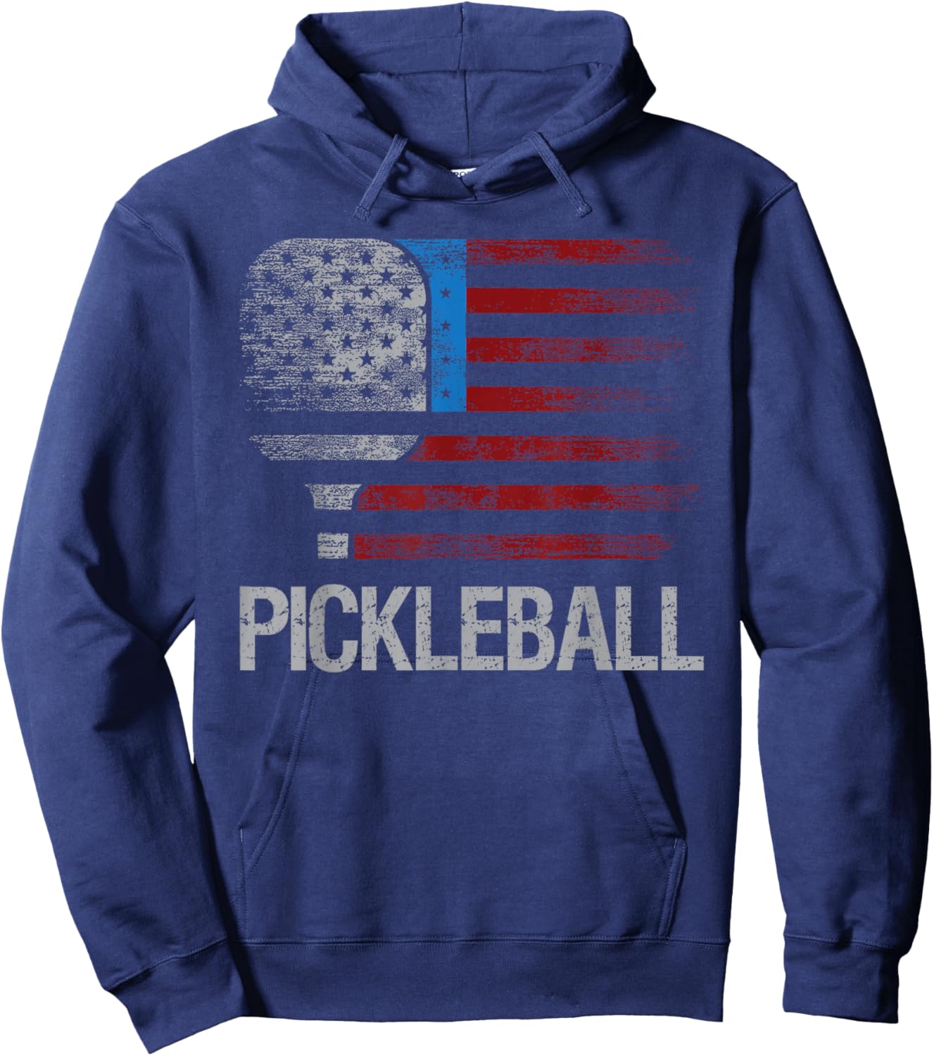 US Flag Pickleball Player Paddleball Lover Hoodie - Hoodie | Navy
