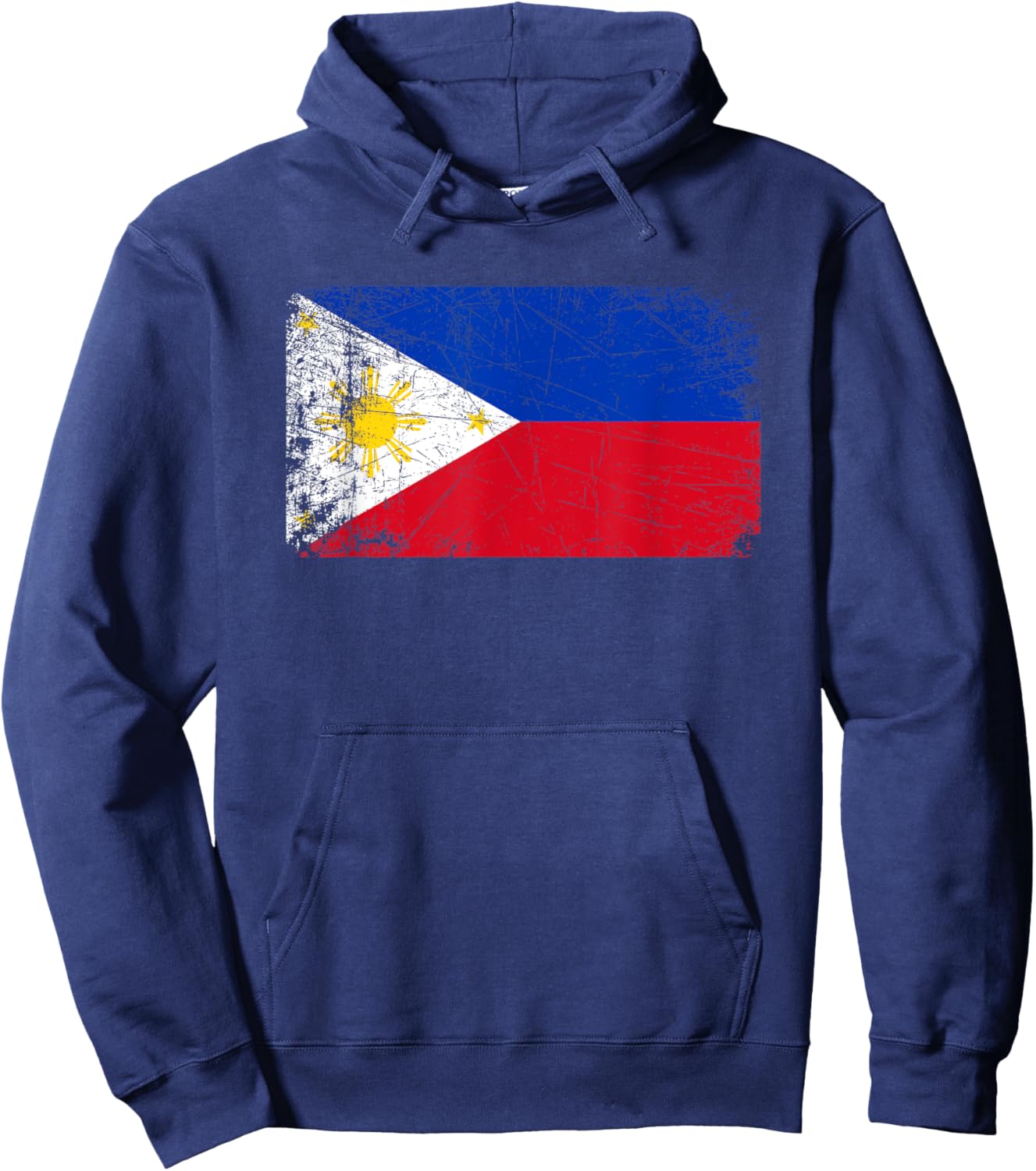Vintage Made In PHILIPPINES FILIPINO Flag Gift Hoodie - Hoodie | Navy