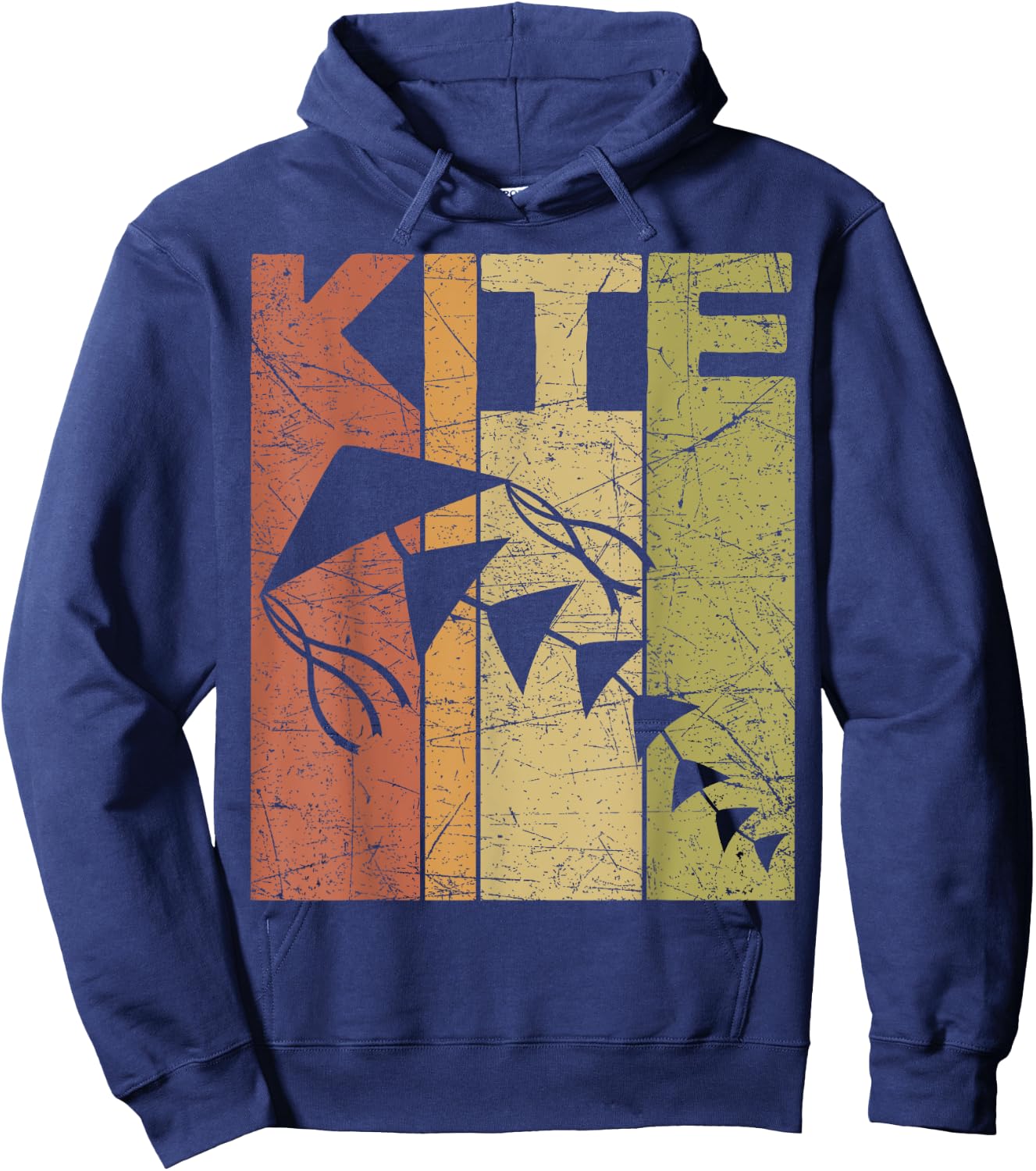 Kite Flying Vintage Wind Kite Retro Flying Kite Hoodie - Hoodie | Navy