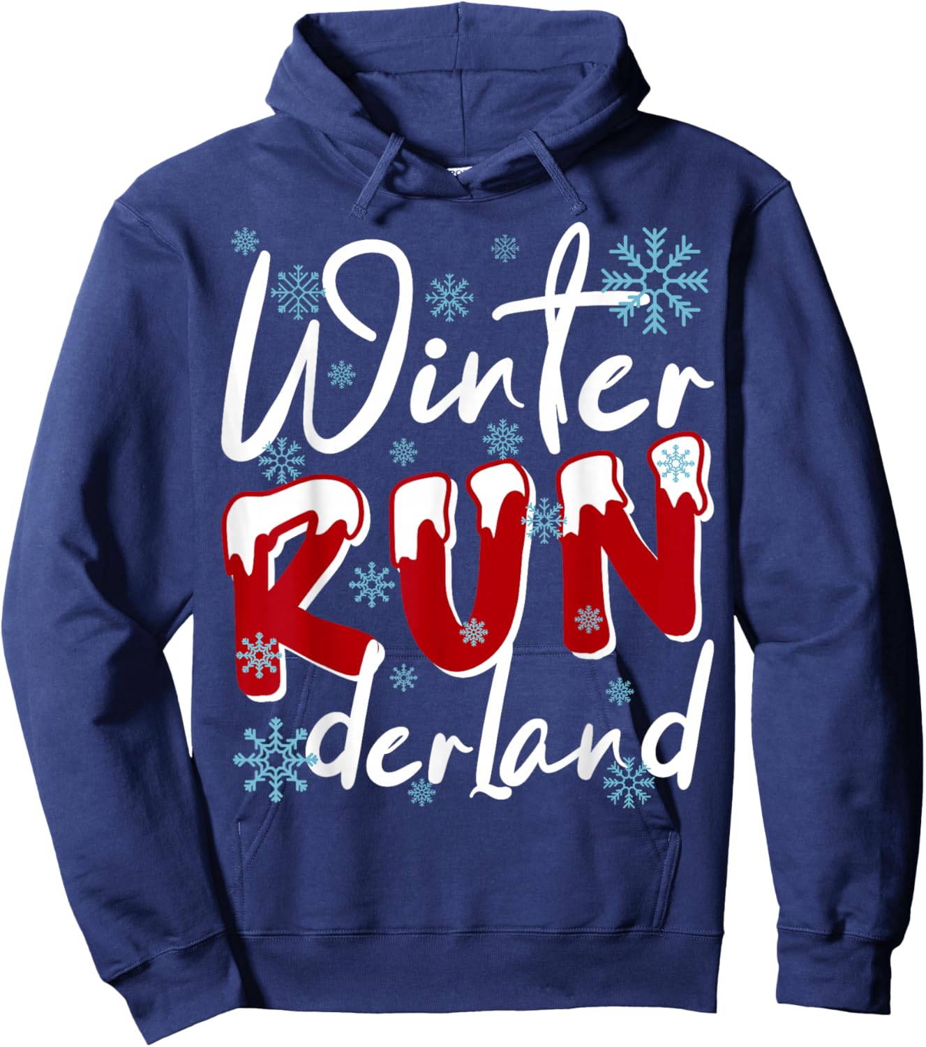 Christmas 5K Winter Run Derland Holiday Team Running Outfit Hoodie - Hoodie | Navy
