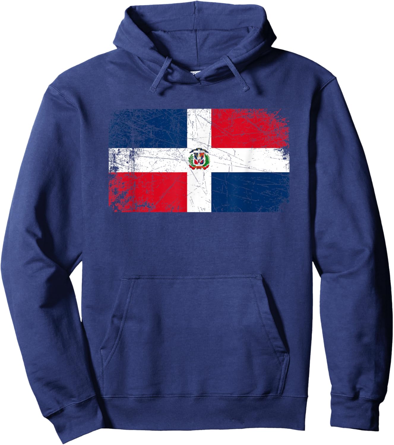 Vintage Made In DOMINICAN REPUBLIC DOMINICAN Flag Gift Hoodie - Hoodie | Navy
