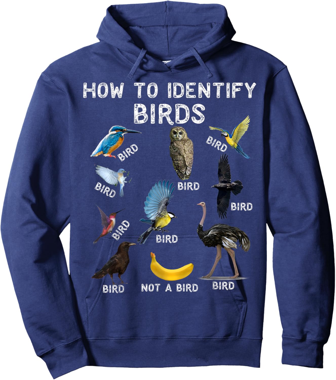 How To Identify Birds Bird Watcher Hoodie - Hoodie | Navy
