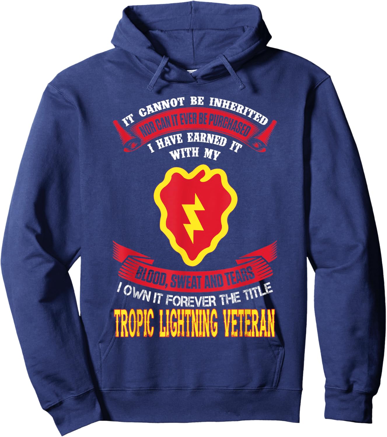 Blood, Sweat And Tears Tropic Lighting Veteran Hoodie - Hoodie | Navy