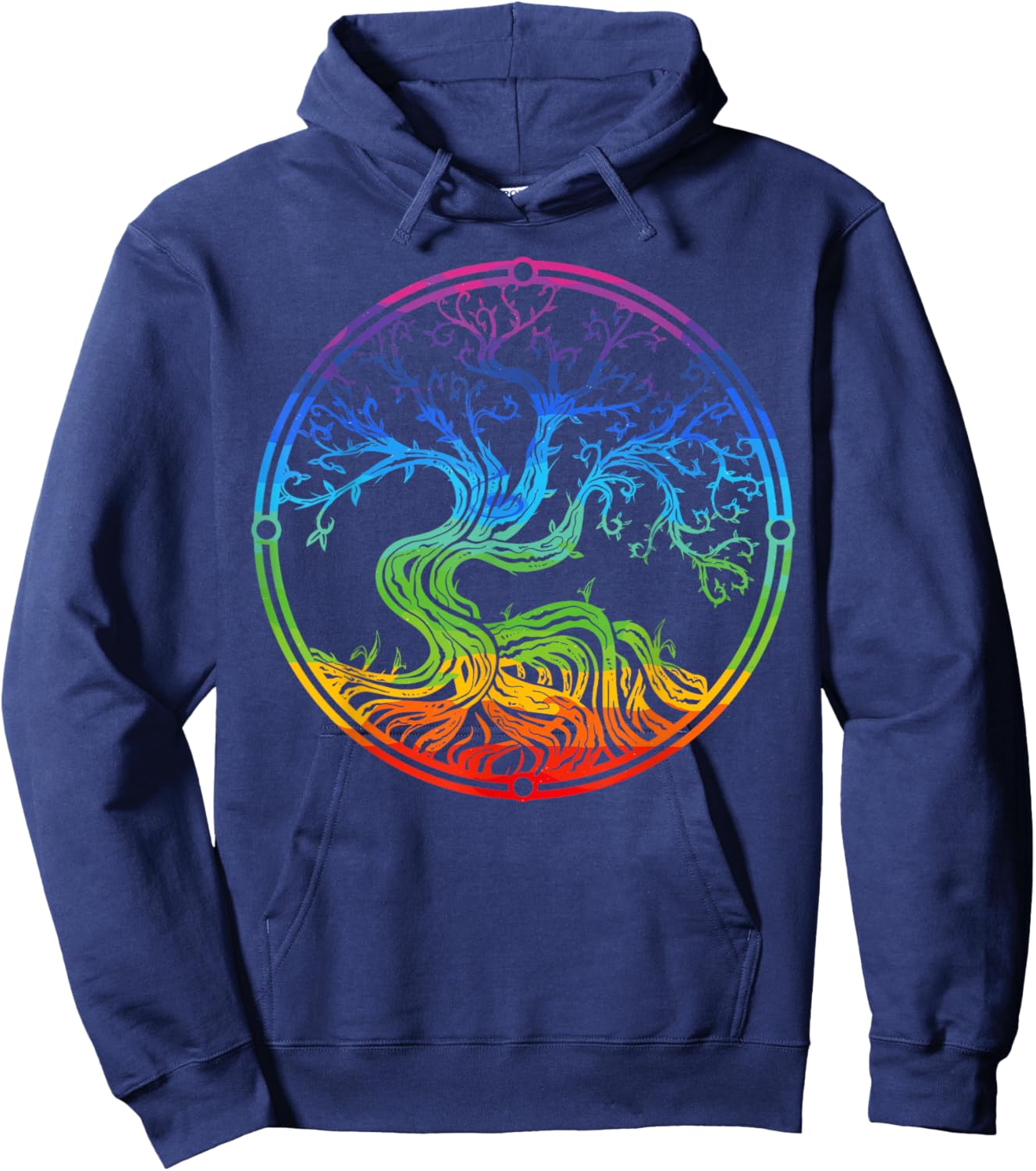 Tree Yggdrasil Viking Celtic Norse Life Symbol Hoodie - Hoodie | Navy