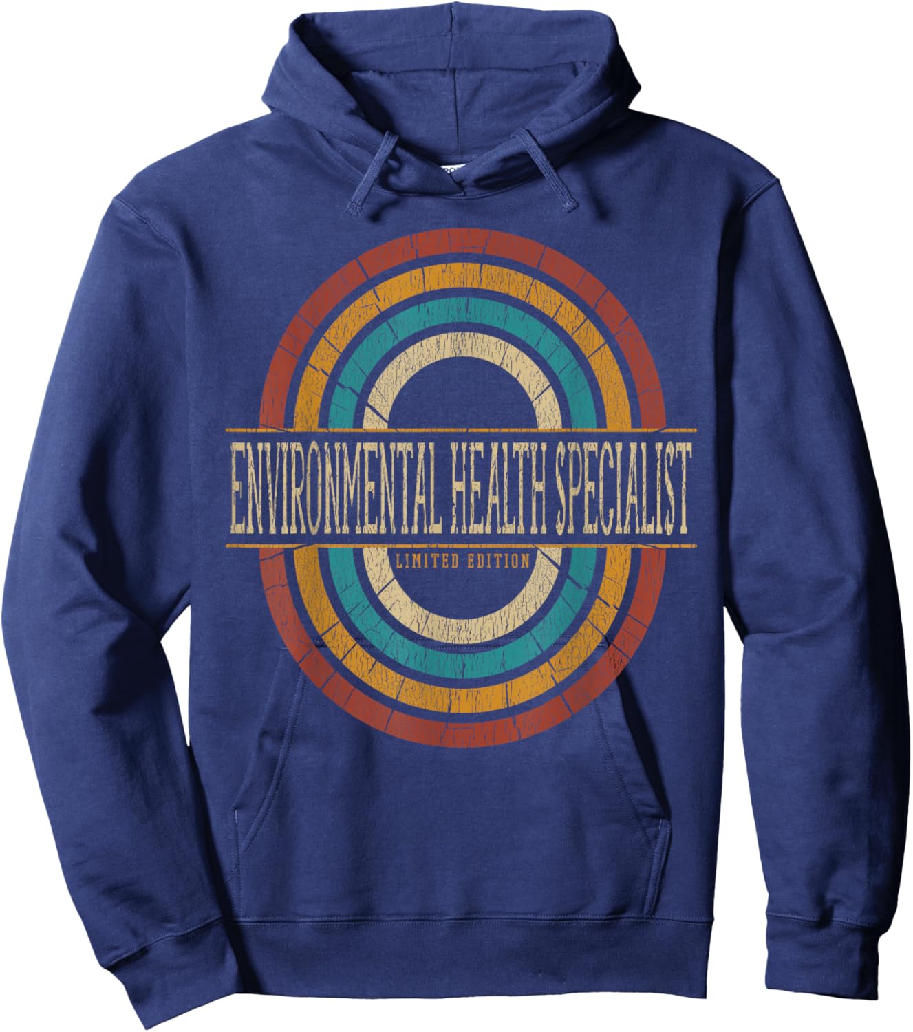 Environmental Health Specialist Vintage Retro Hoodie - Hoodie | Navy