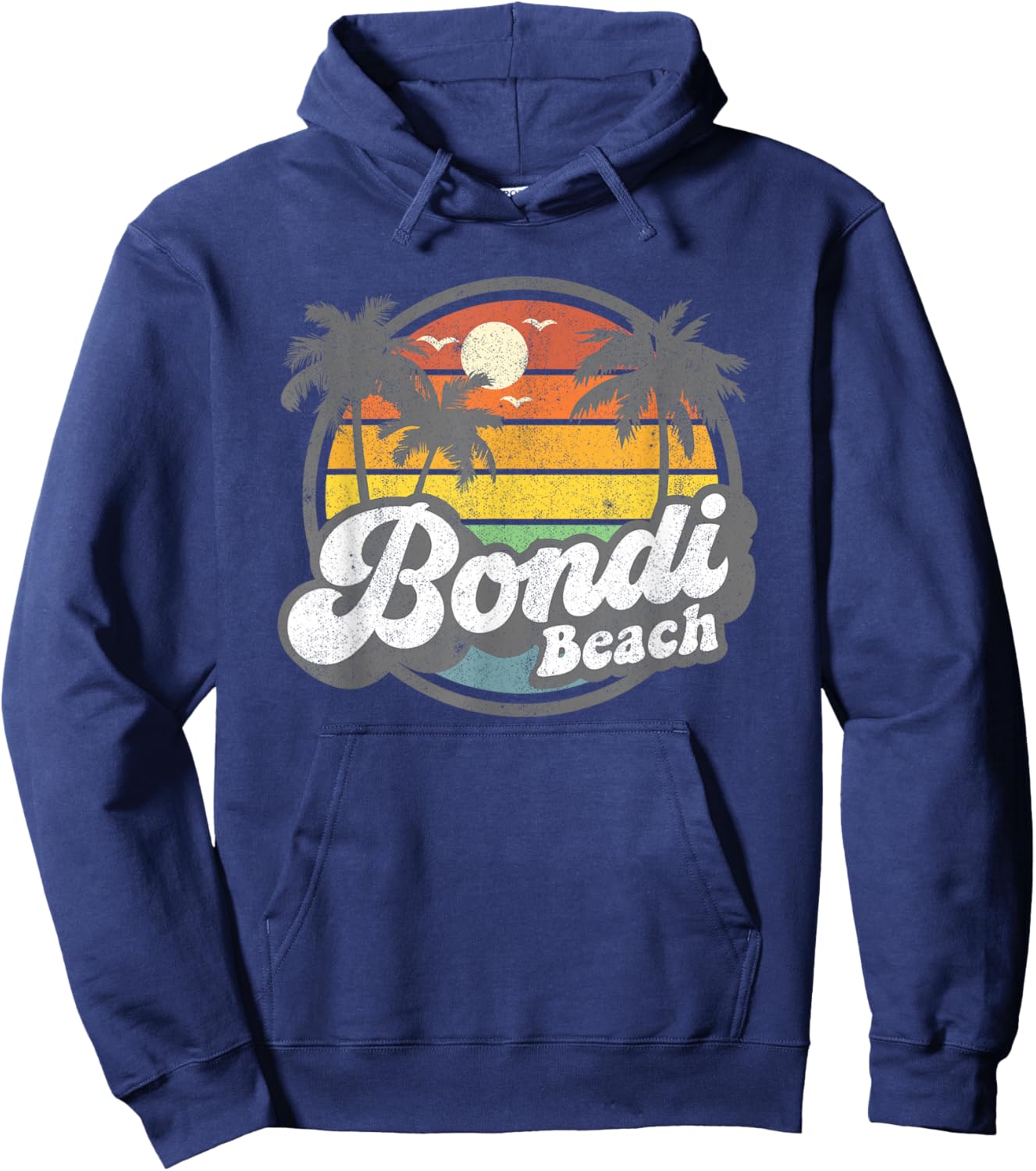 Bondi Beach Australia Retro 70s Vintage Beach Summer Gift Hoodie - Hoodie | Navy