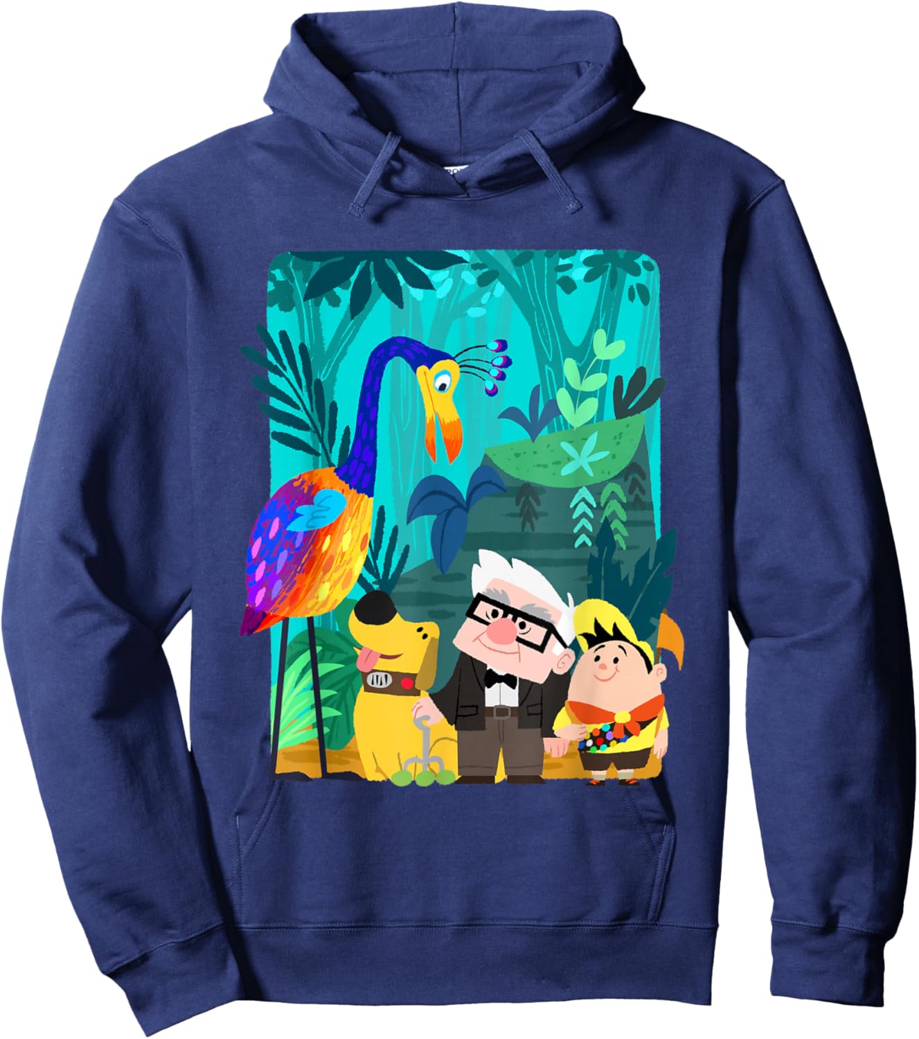 Disney and Pixar’s Up Carl Russell Dug Kevin Paradise Falls Small Hoodie - Hoodie | Navy