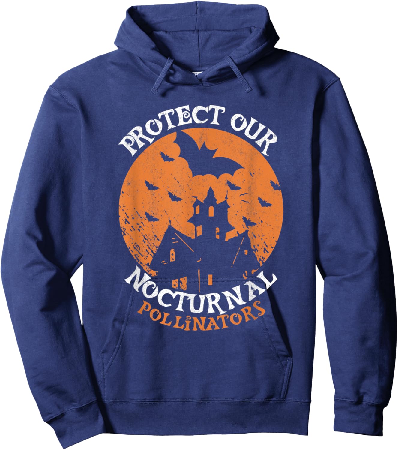 Protect Our Nocturnal Pollinators Bat Halloween Bats Hoodie - Hoodie | Navy