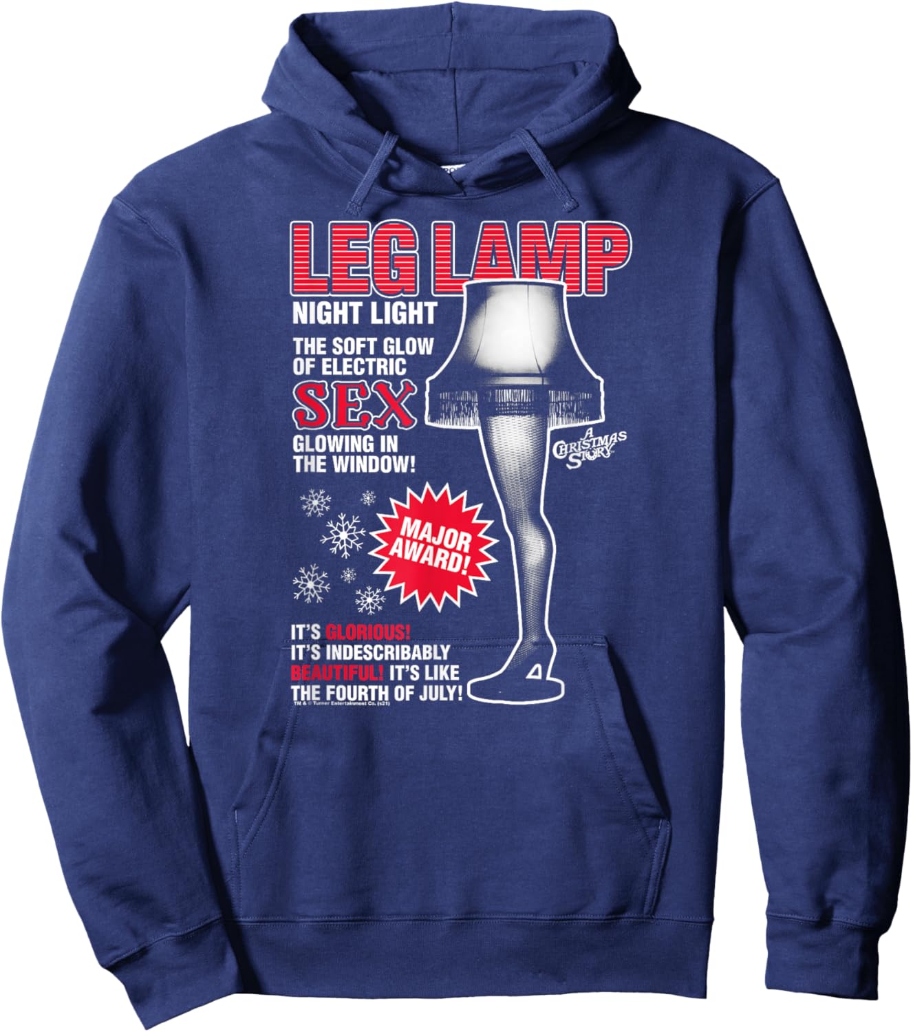 A Christmas Story Leg Lamp Vintage Ad Funny Holiday Hoodie - Hoodie | Navy