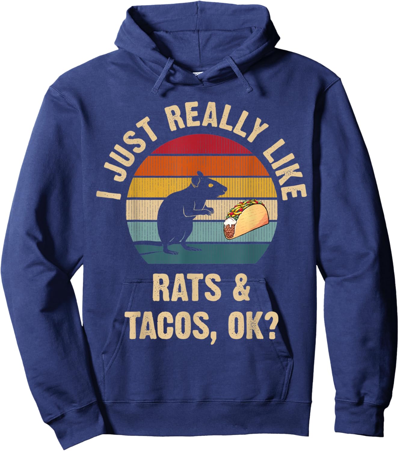 Rats and Tacos lover Cinco de mayo Taco Tuesday Cute Hoodie - Hoodie | Navy