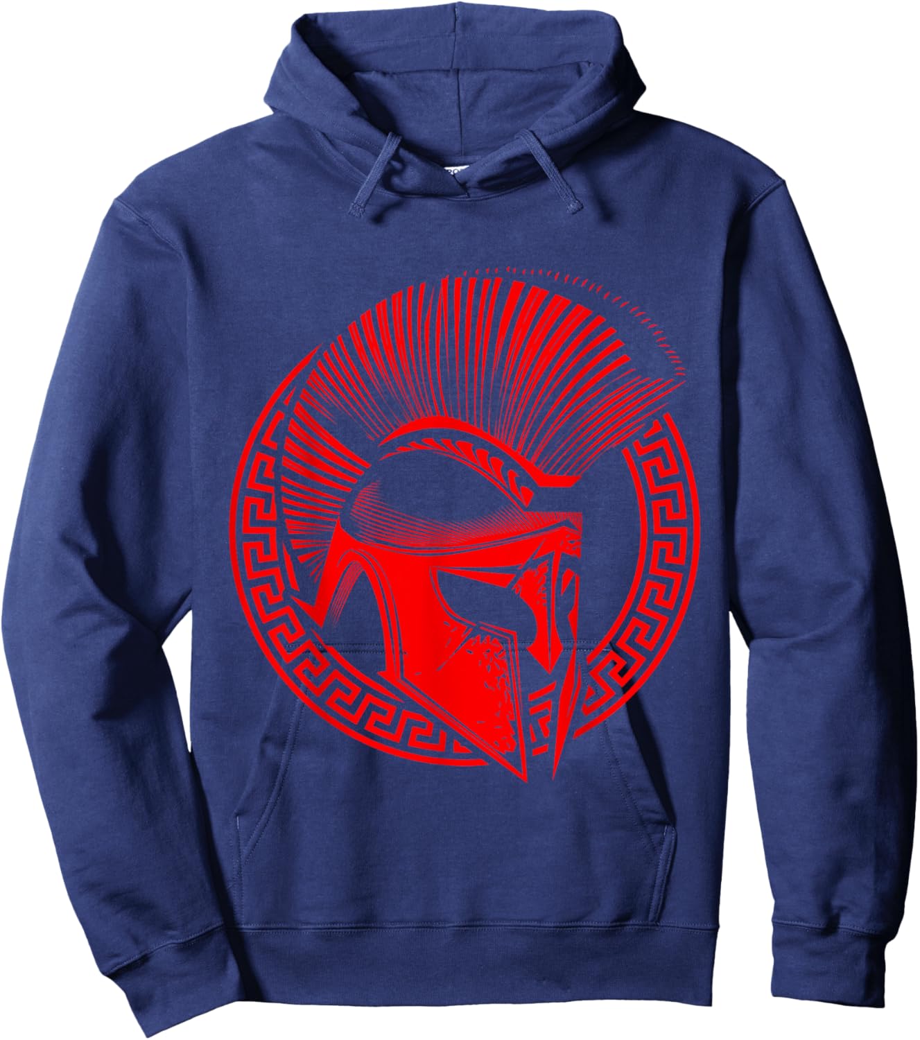 Spartan Helmet Gym Gladiator Symbol Workout Warrior Sparta Hoodie - Hoodie | Navy