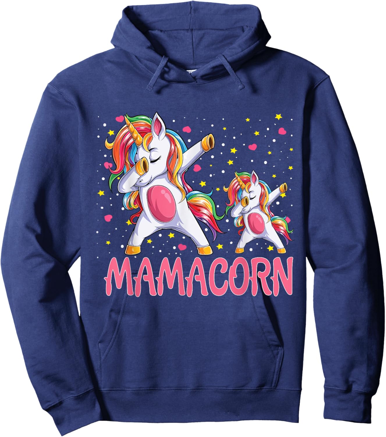 Mamacorn Unicorn Mom Baby Funny Mother's Day Hoodie - Hoodie | Navy