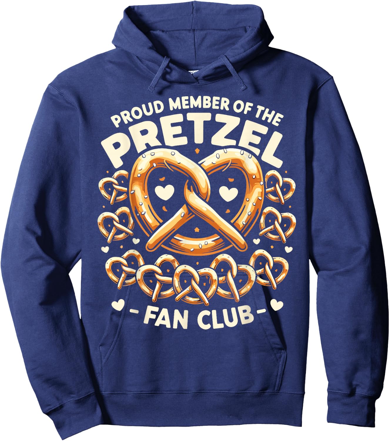 Funny Pretzel Lover German Food Pretzel Day Hoodie - Hoodie | Navy