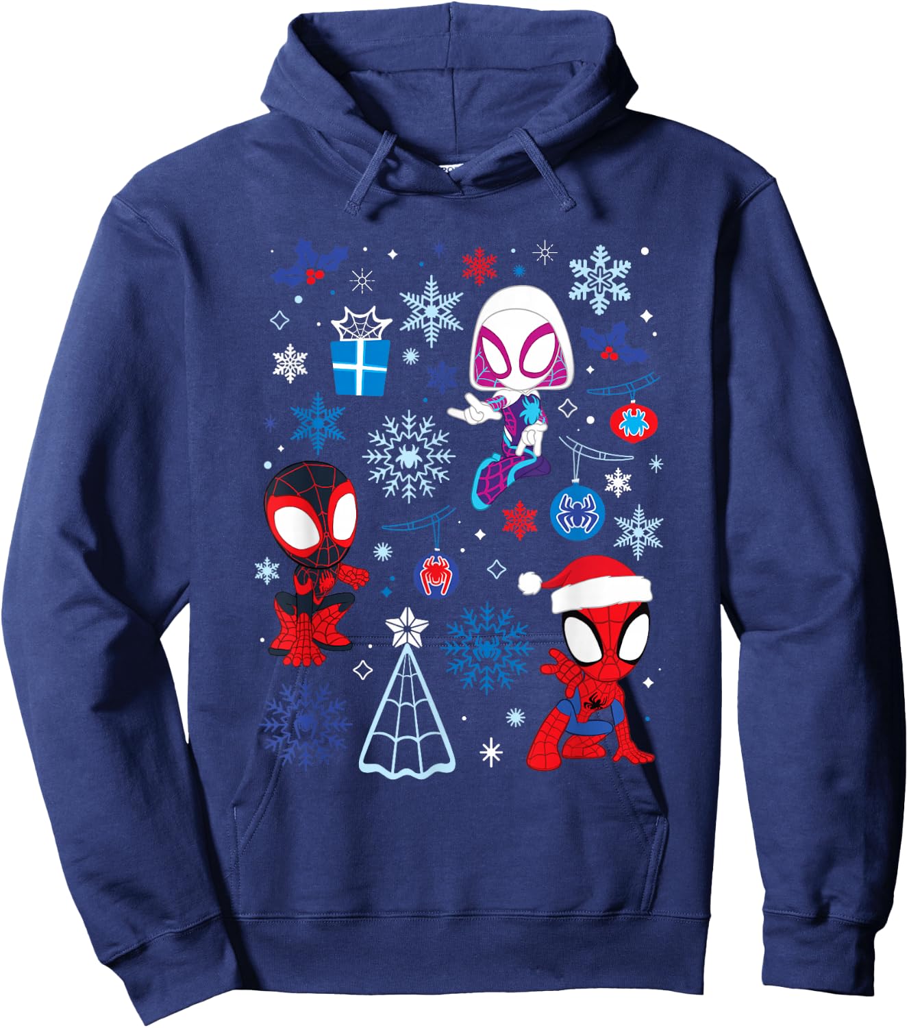 Marvel Spidey and His Amazing Friends Christmas Holiday Icon Hoodie - Hoodie | Navy