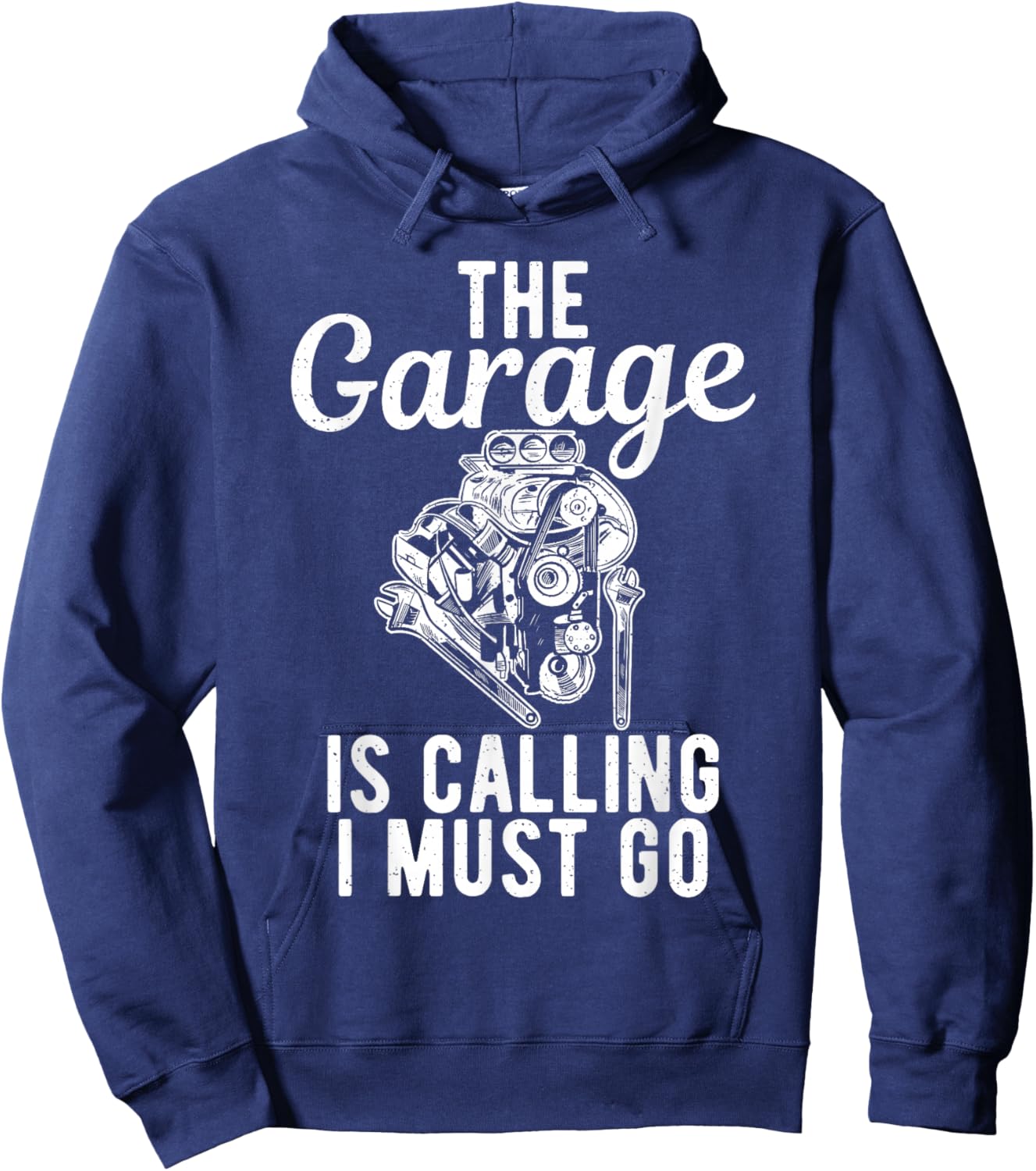 The Garage is calling i must go Repair Mechanic Hoodie - Hoodie | Navy