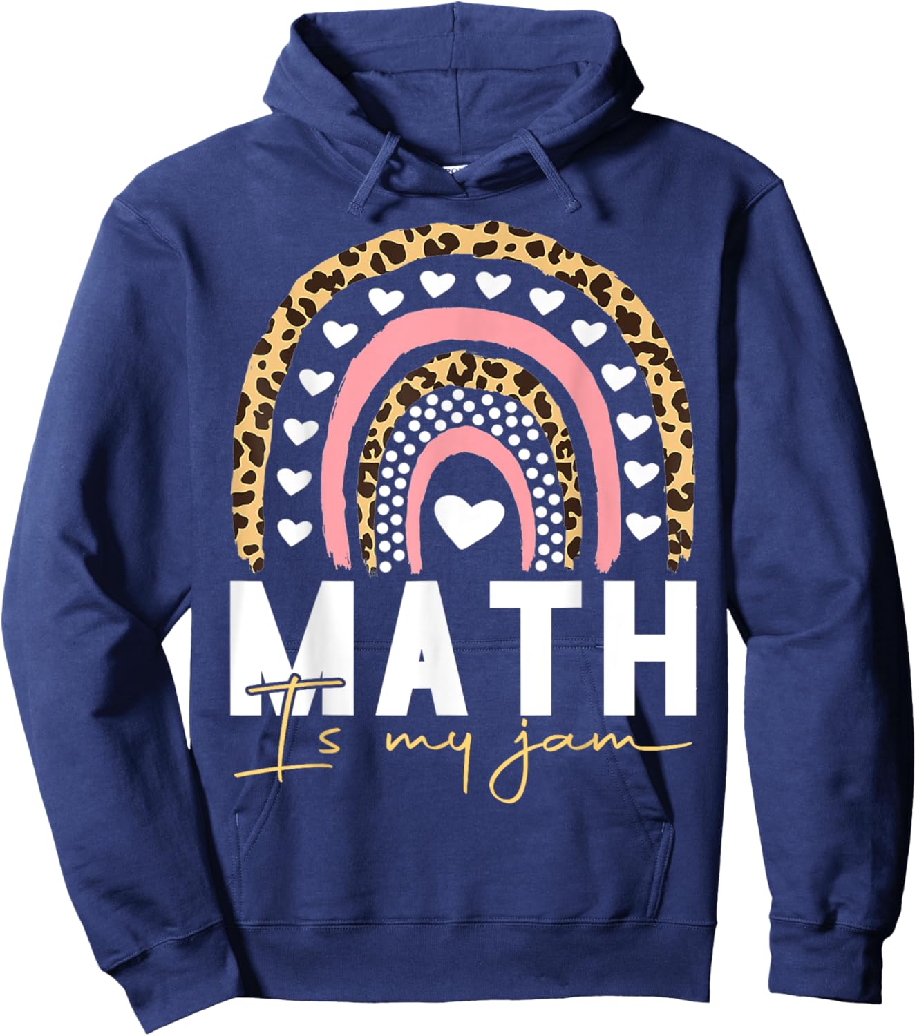 Math Teacher Math is My Jam Men Women Girls Kids Hoodie - Hoodie | Navy
