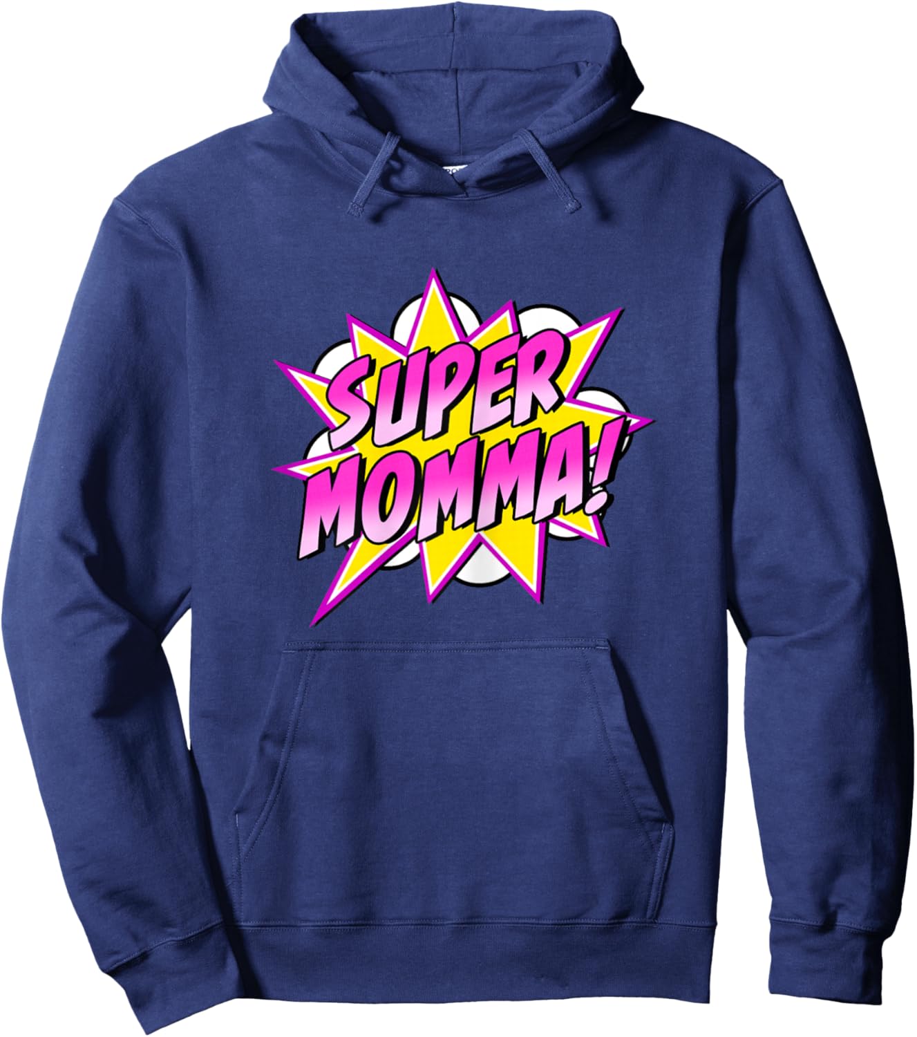 Super Momma Comic Book Superhero Mother's Day Hoodie - Hoodie | Navy