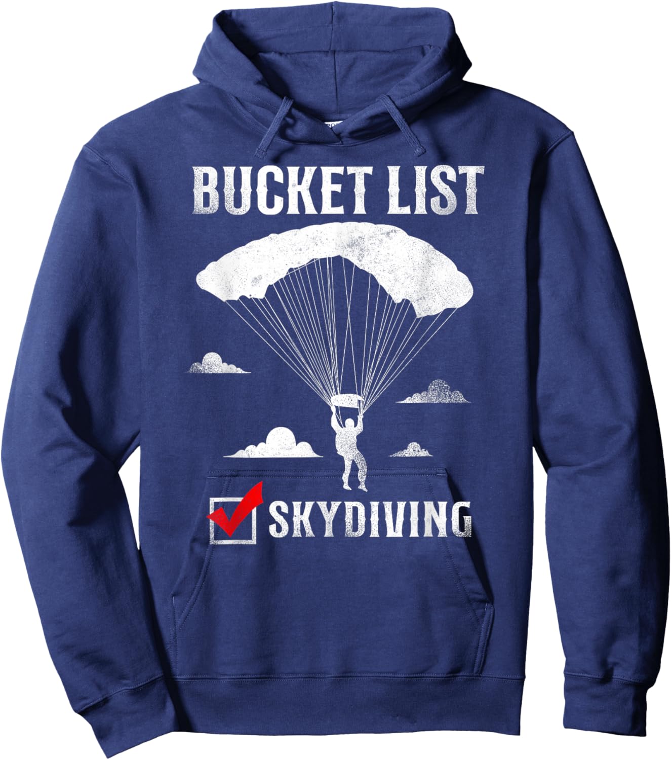 Bucket List Skydiving Vintage Hoodie - Hoodie | Navy