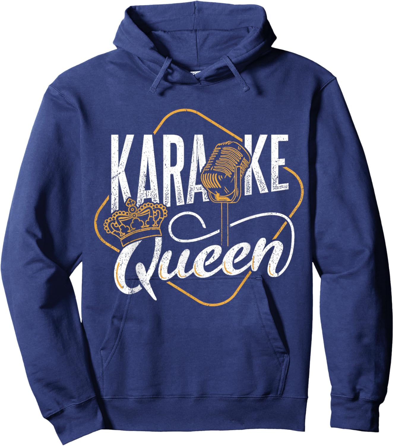 Karaoke queen - rapper singing microphone sounds singsong Hoodie - Hoodie | Navy
