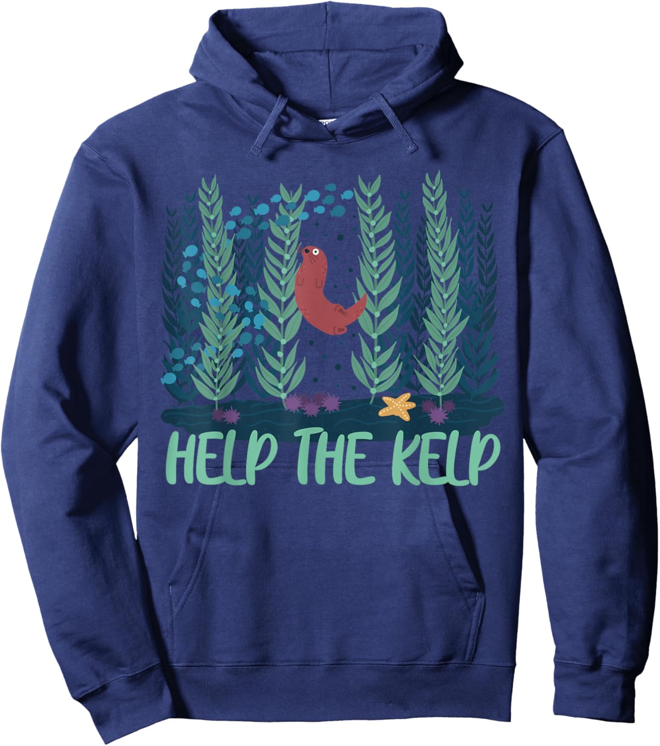 Help The Kelp Cute Marine Biologist Kelp Forest Ecosystems Hoodie - Hoodie | Navy
