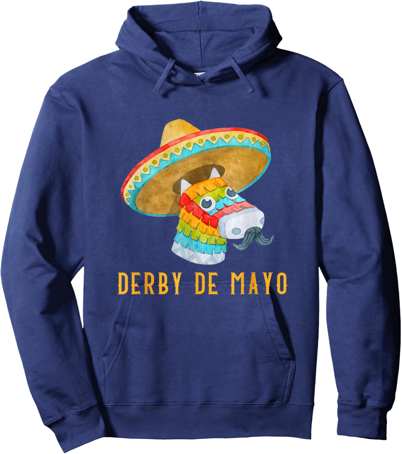 Derby de Mayo Kentucky Horse Race Mexico Pinata Mexican Hoodie - Hoodie | Navy