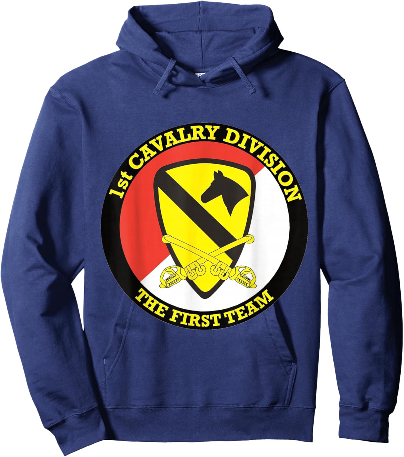 1st Cavalry Division 'The First Team' Military Army Hoodie - Hoodie | Navy