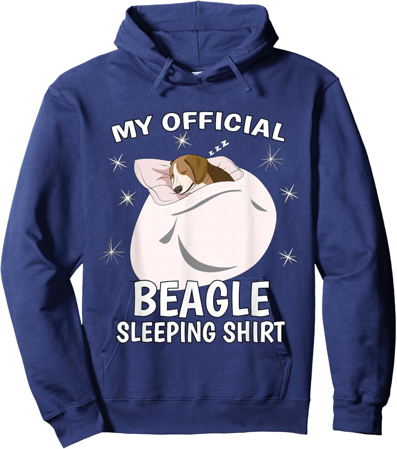 My Official Sleeping Shirt PJ Pajama Top Beagle Hoodie - Hoodie | Navy