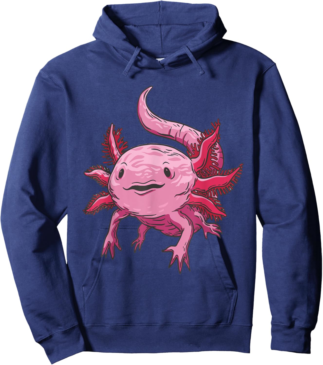 Realistic pink axolotl Hoodie - Hoodie | Navy