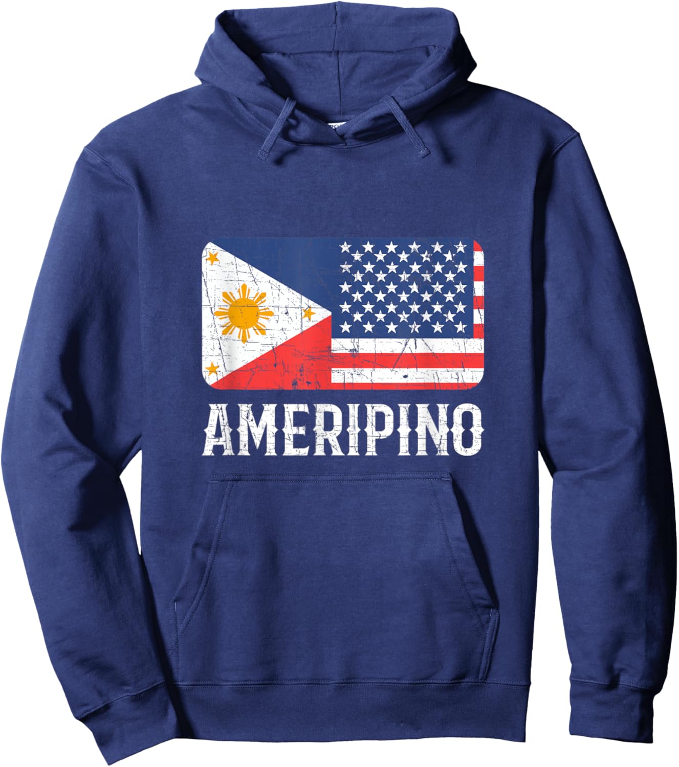Ameripino Philippines American Filipino Hoodie - Hoodie | Navy