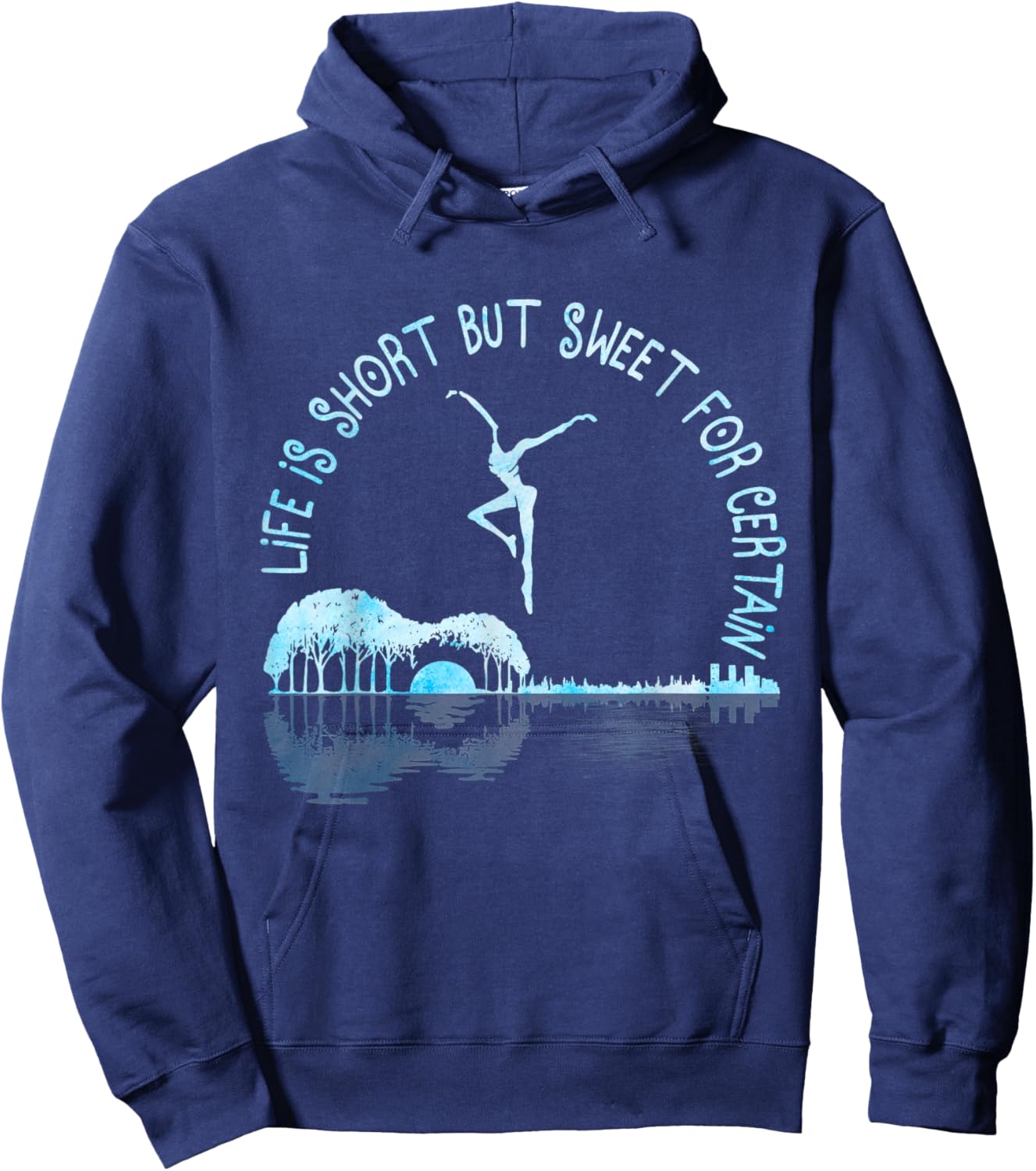 Music Lover Life Is Short But Sweet For Certain Guitar Hoodie - Hoodie | Navy