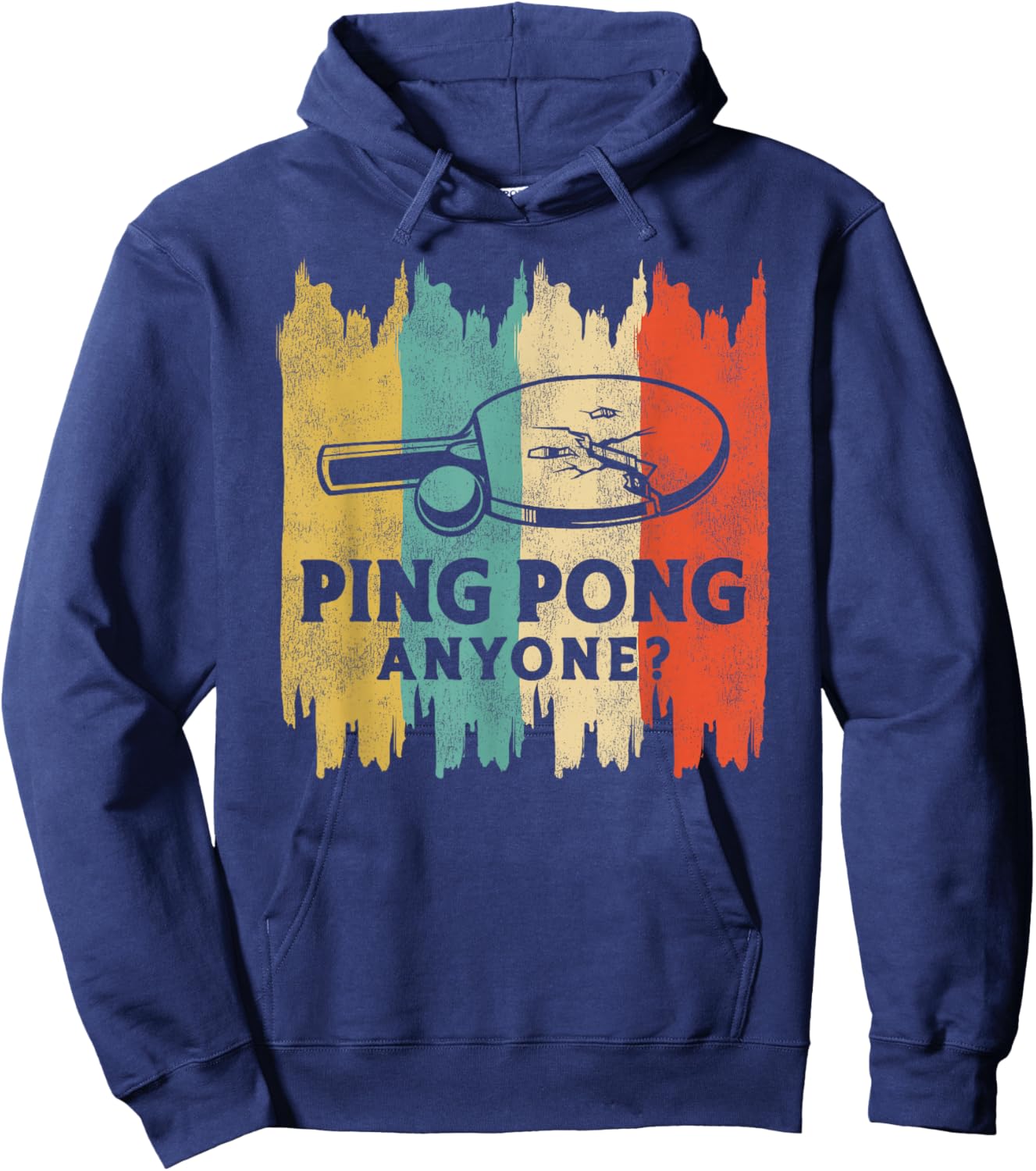 Ping Pong Table Tennis Retro Vintage Paddle Ping Pong Hoodie - Hoodie | Navy