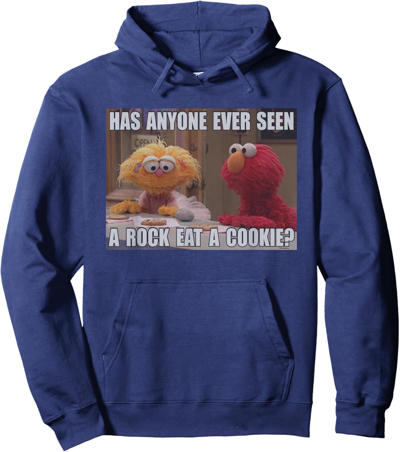 Sesame Street Rock Eat A Cookie Hoodie - Hoodie | Navy