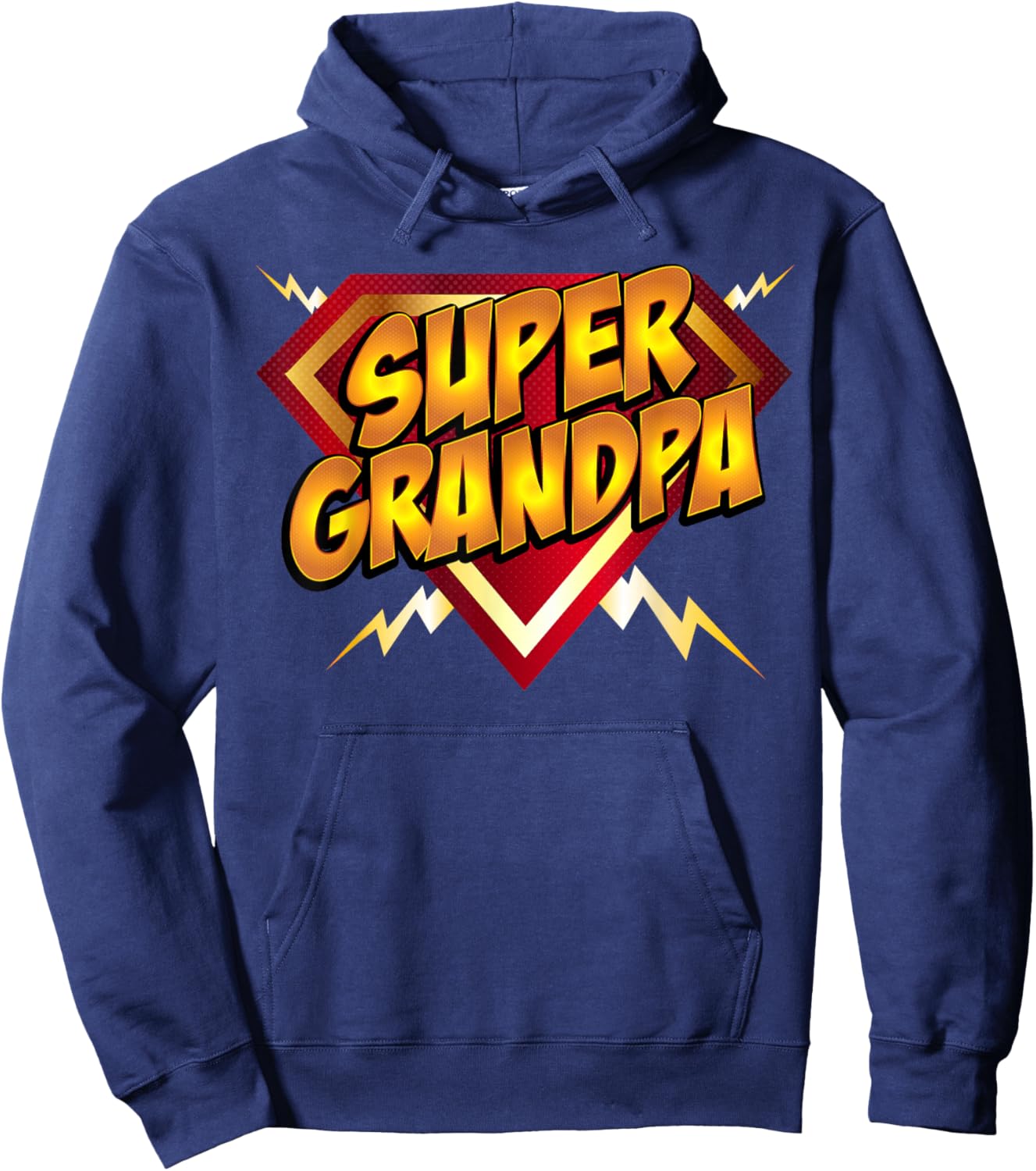 Super Grandpa Superhero Grandfather Father's Day Hoodie - Hoodie | Navy