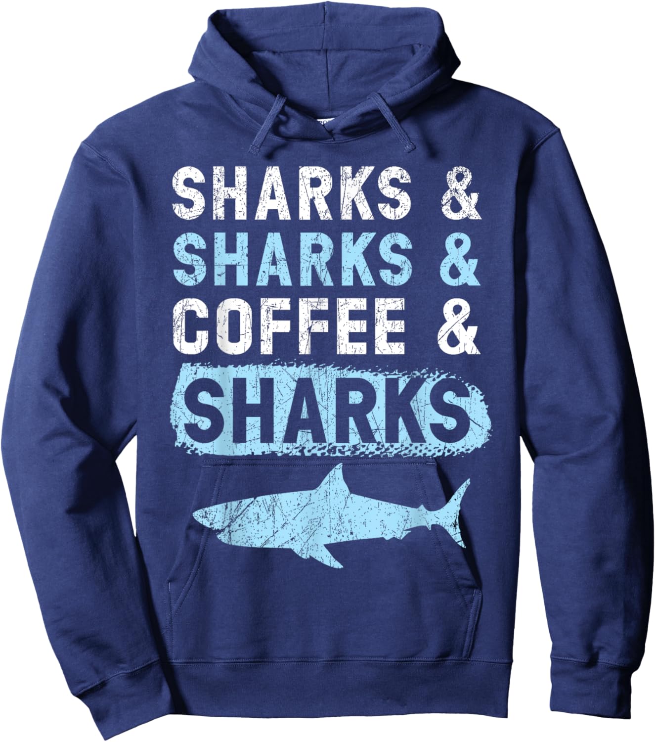 Sharks And Coffee Underwater Animal Jawsome Coffeeholic Hoodie - Hoodie | Navy