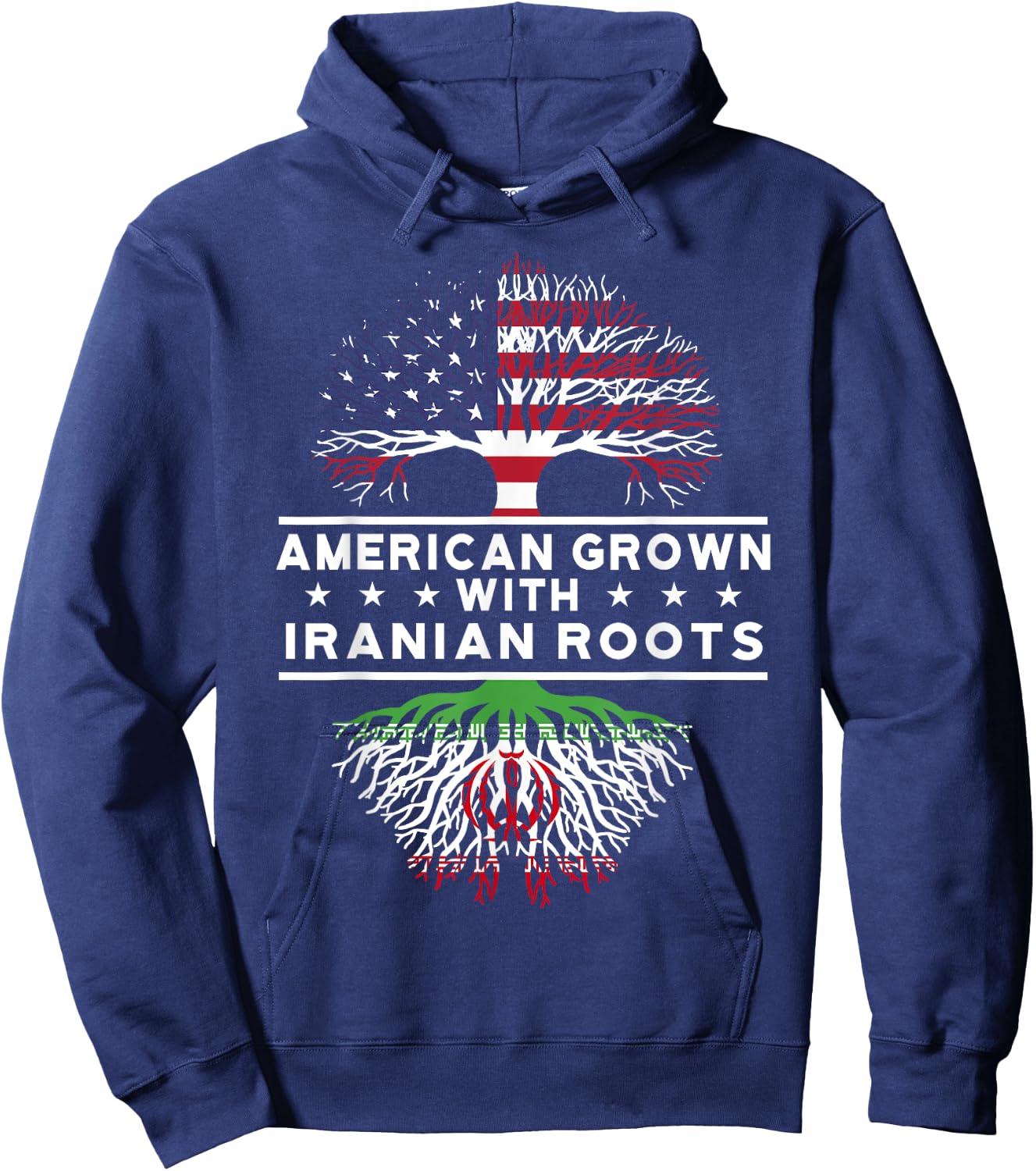 American Grown with Iranian Roots - Iran Hoodie - Hoodie | Navy