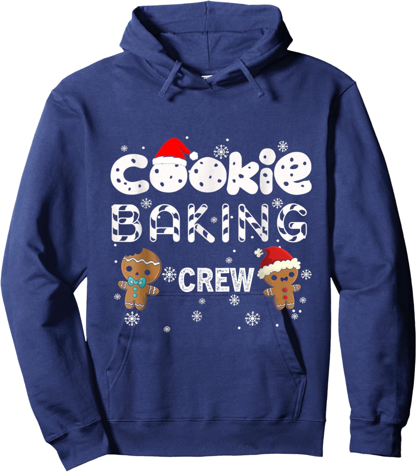 Cookie Baking Crew Gingerbread Christmas Costume Pajamas Hoodie - Hoodie | Navy