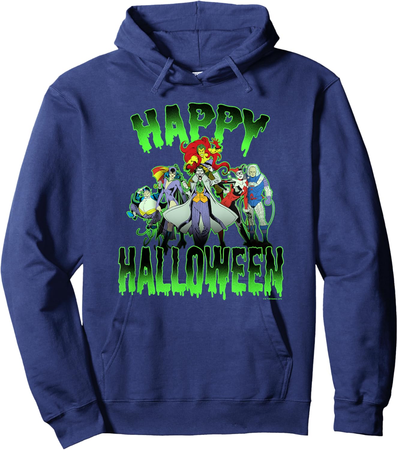 DC Comics Halloween Batman Villain's Group Shot Hoodie - Hoodie | Navy