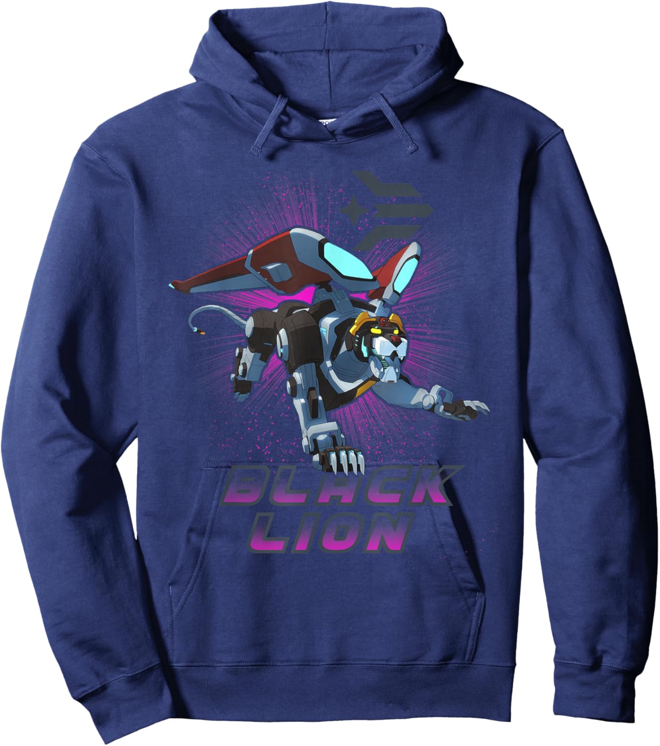 Voltron: Legendary Defender Black Lion Logo Hoodie - Hoodie | Navy