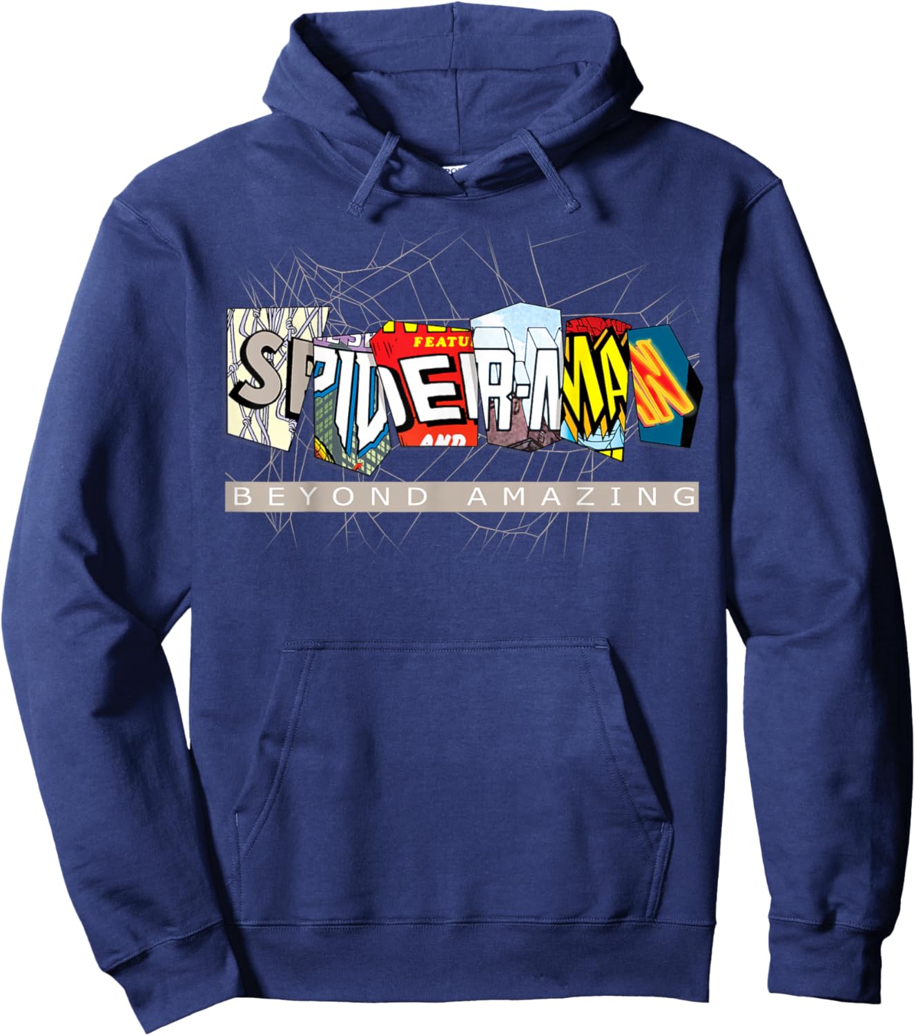 Marvel Spider-Man: Beyond Amazing Multi-Logo Hoodie - Hoodie | Navy