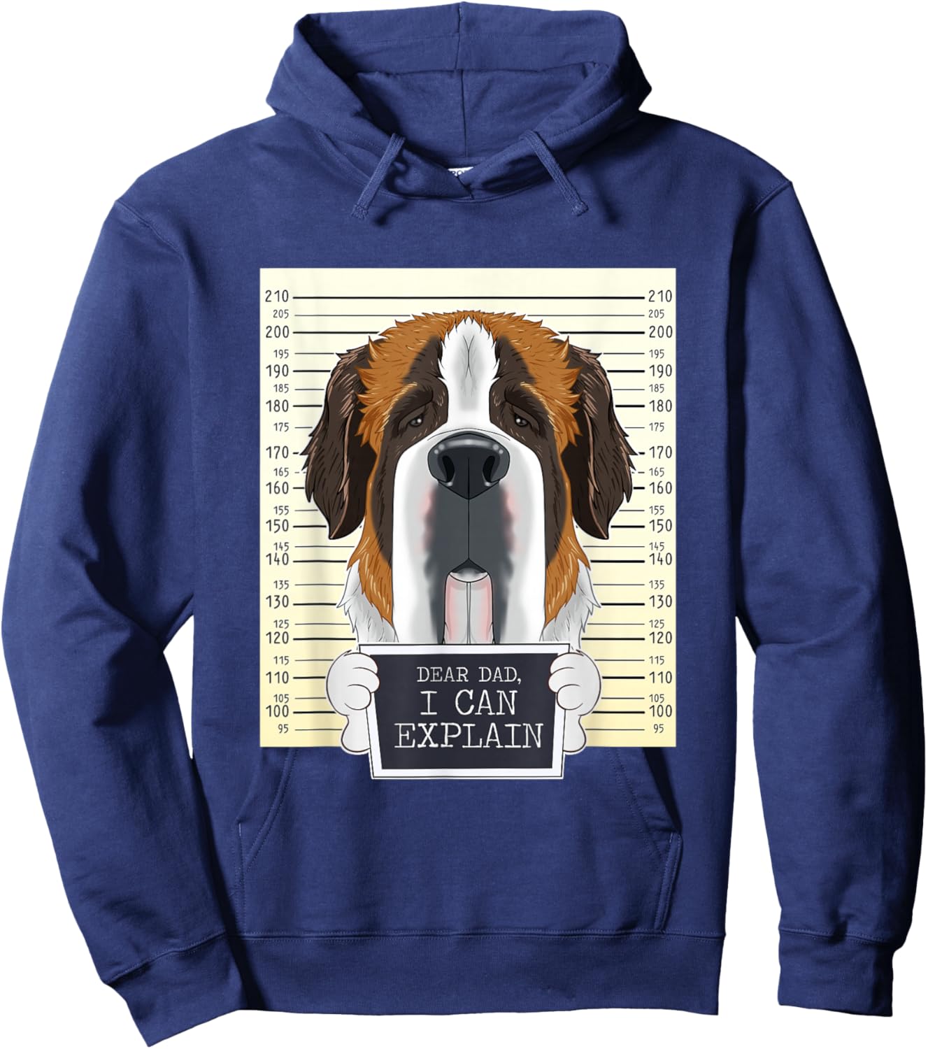 Dear Dad I Can Explain I Saint Bernard Dad I Saint Bernard Hoodie - Hoodie | Navy