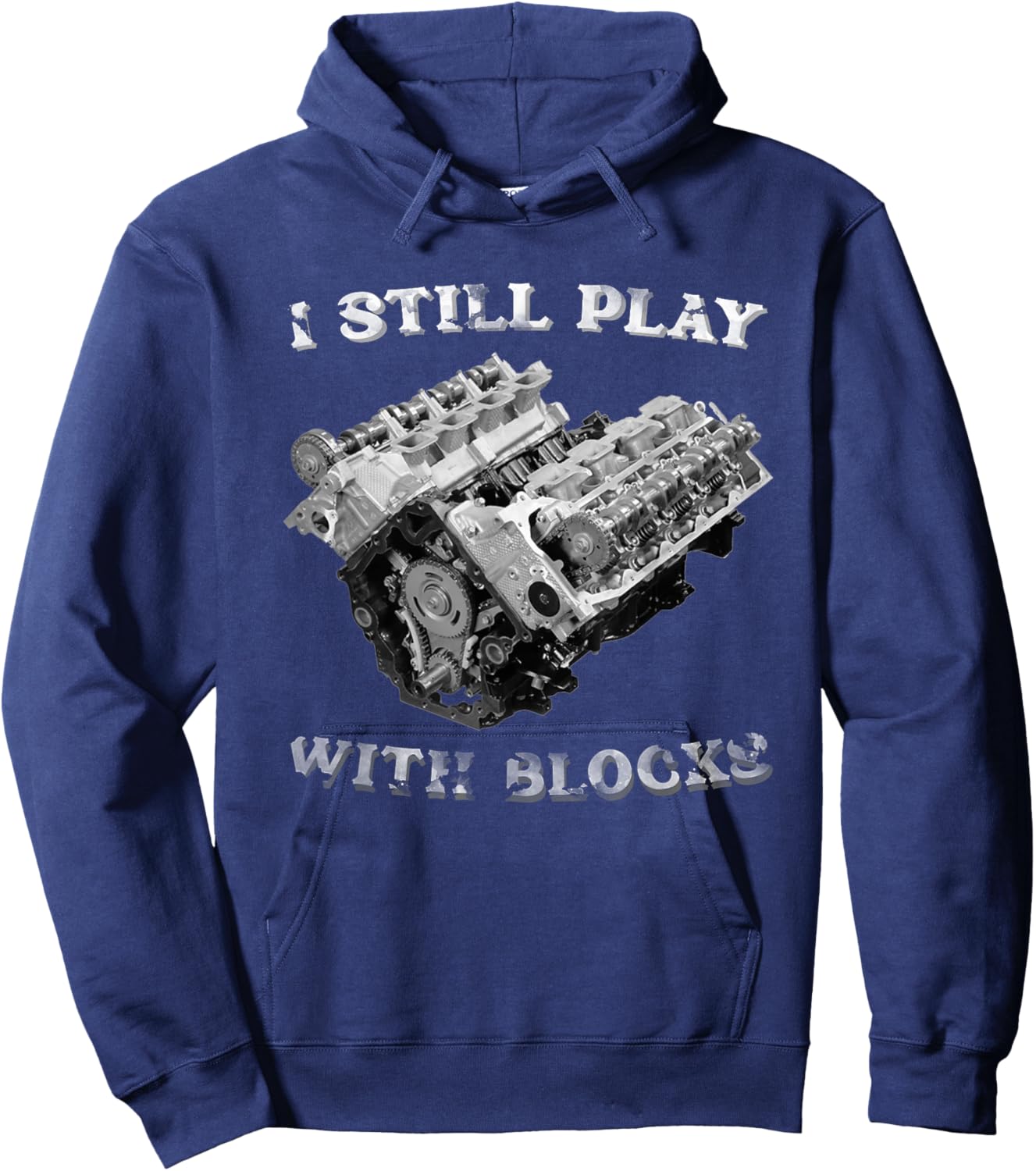 I Still Play With Blocks Racing Maintenance Vintage Hoodie - Hoodie | Navy