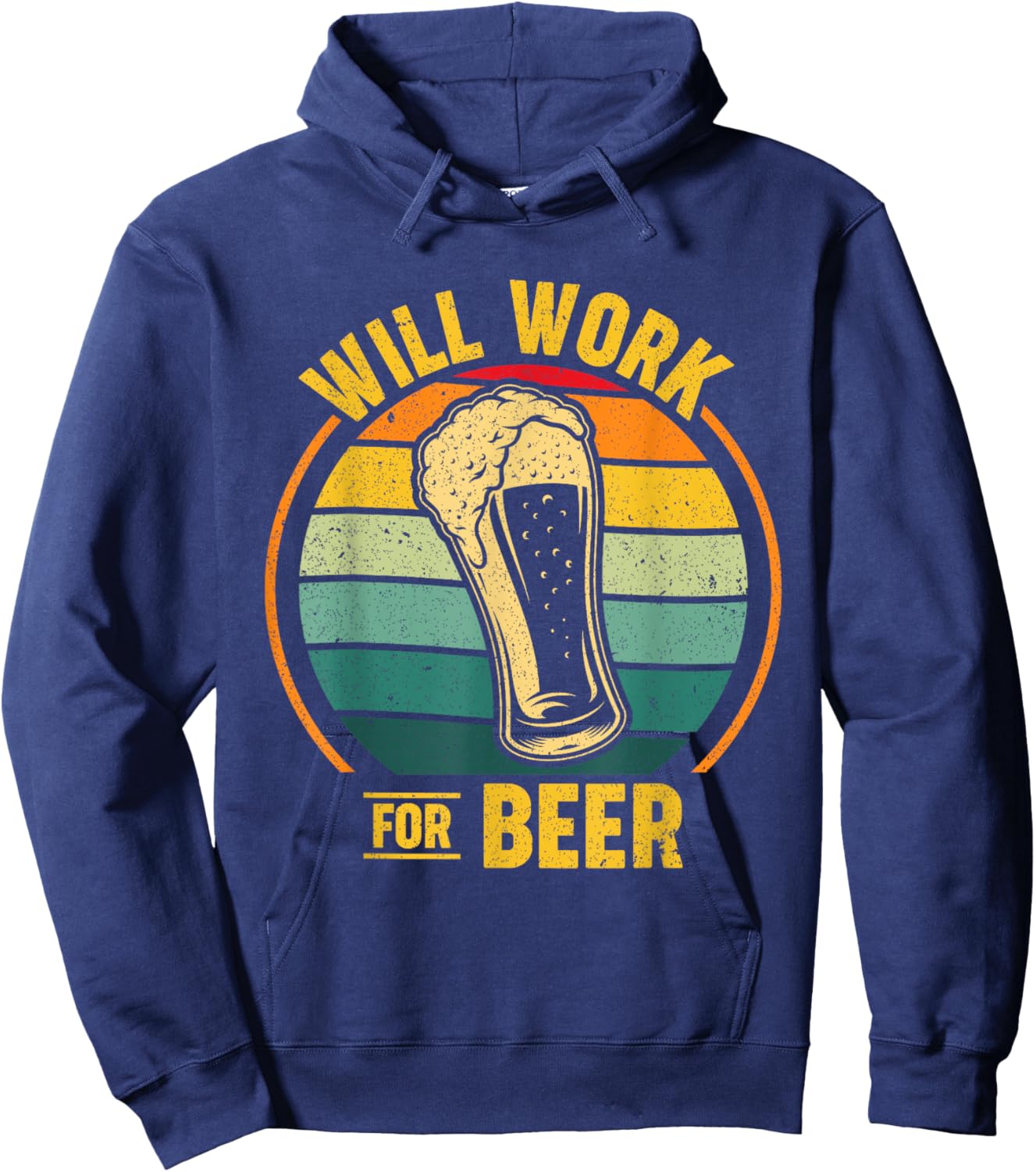 Will Work for Beer Hoodie - Hoodie | Navy