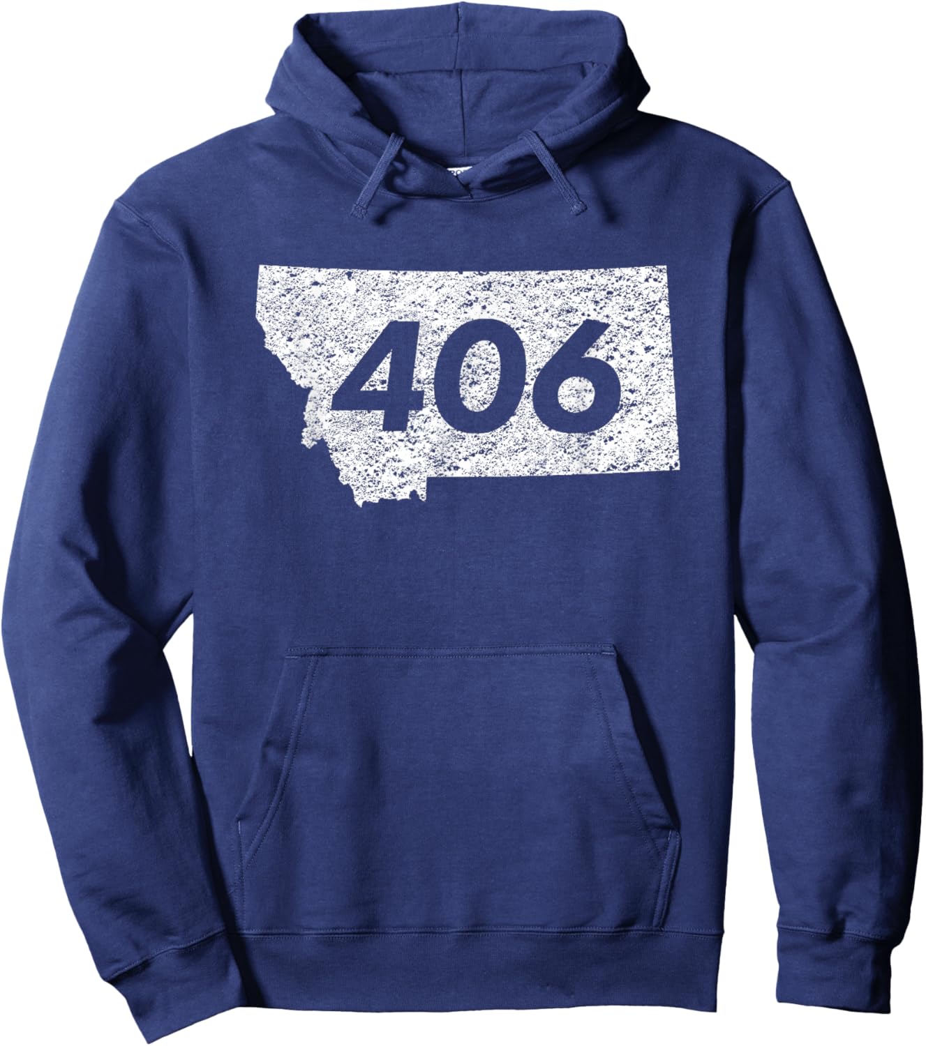 The Montana Moose Co Montana Retro Vintage Outdoors Mountain Graphic Design Hoodie - Hoodie | Navy