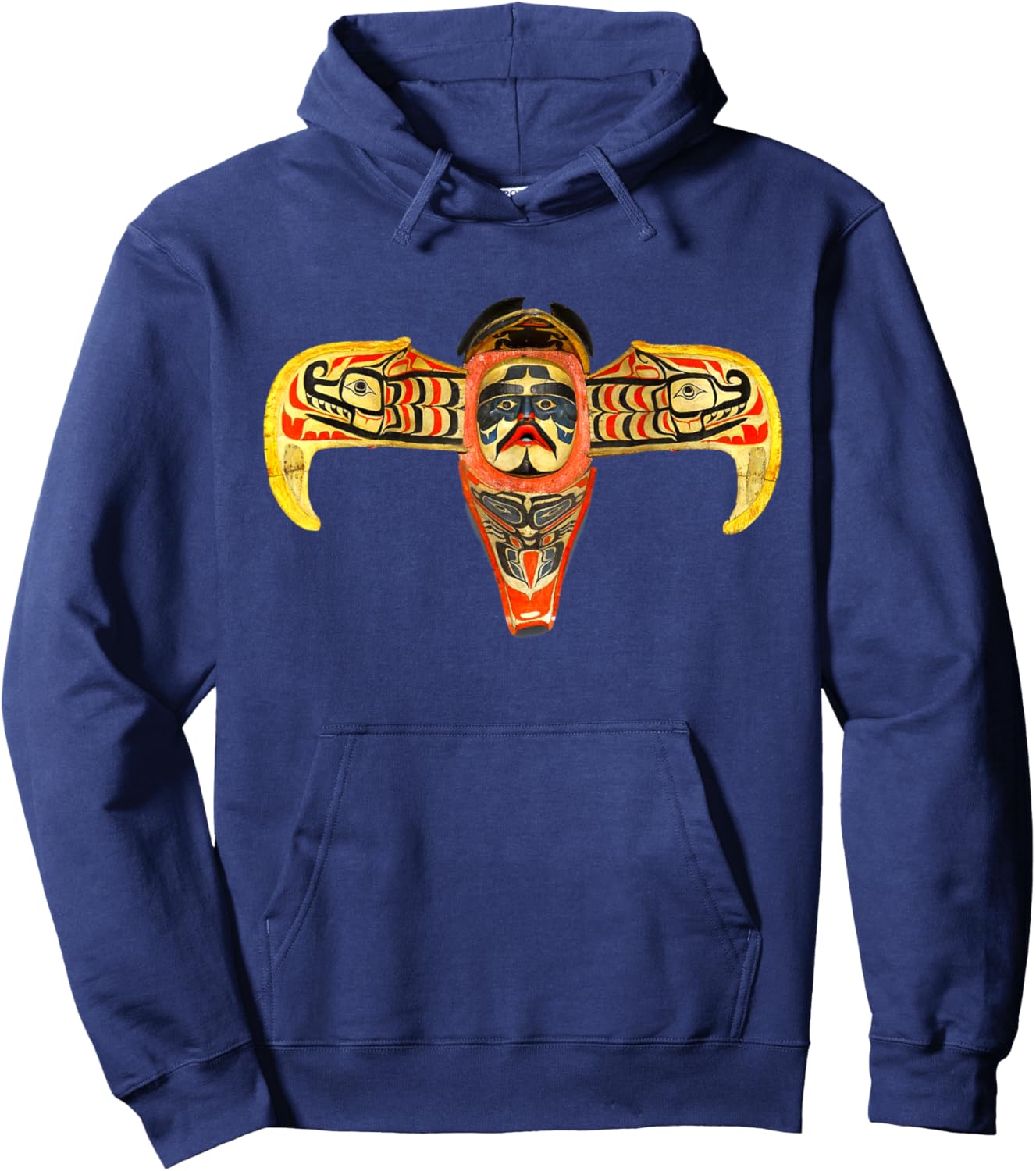 Northwest Thunderbird Mask Native American Indian Totem Gift Hoodie - Hoodie | Navy