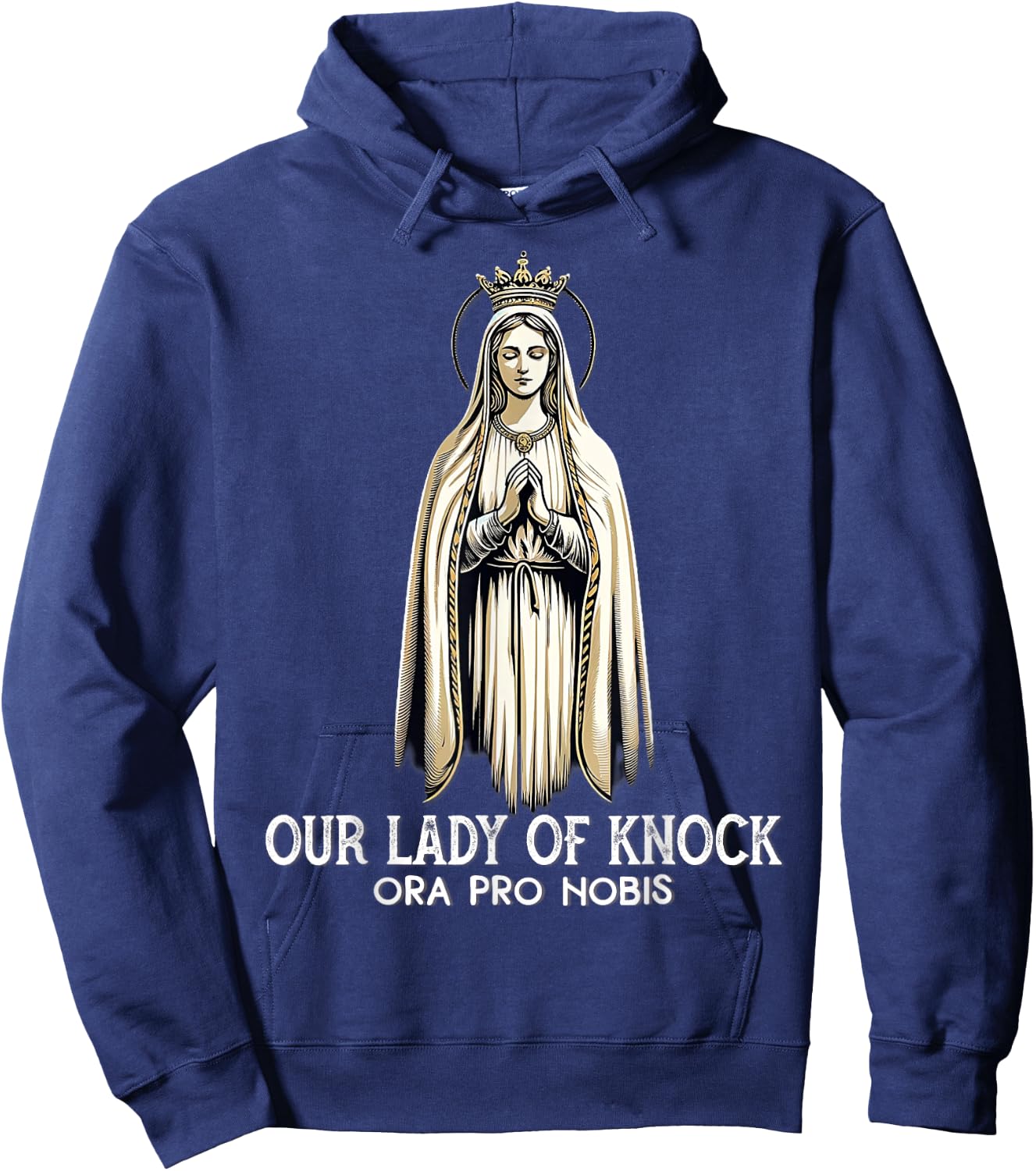 Our Lady of Knock Pilgrimage Ireland Marian Catholic Hoodie - Hoodie | Navy